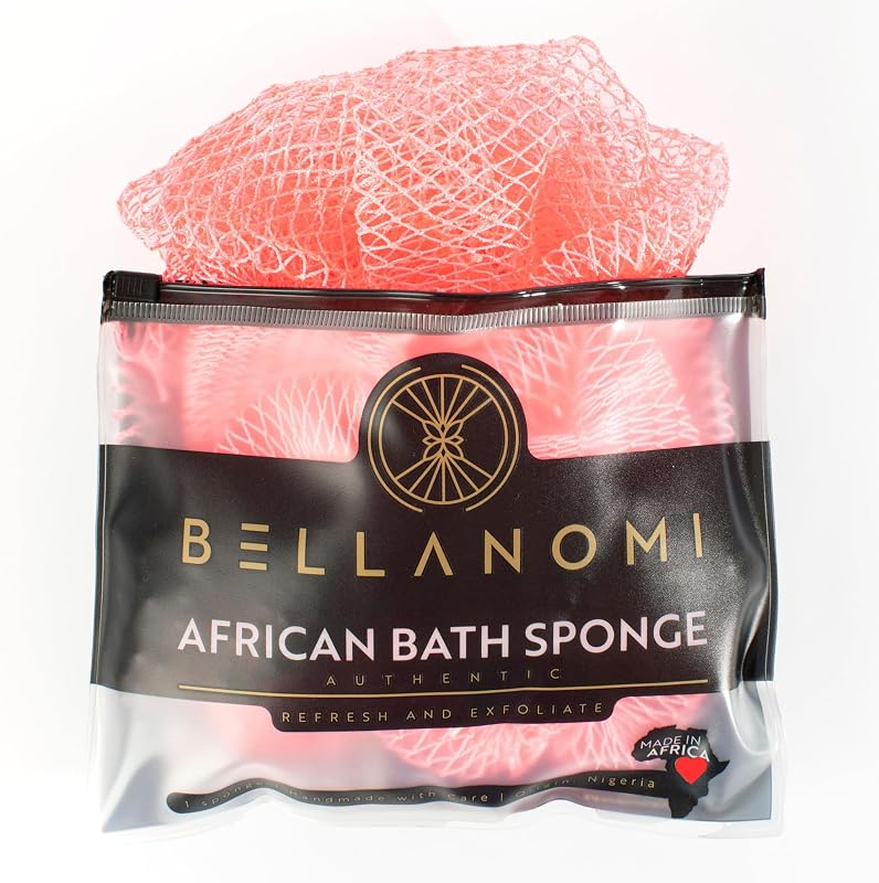 Esponja de banho em rede africana Bellanomi, cor Blush, 114,3 cm