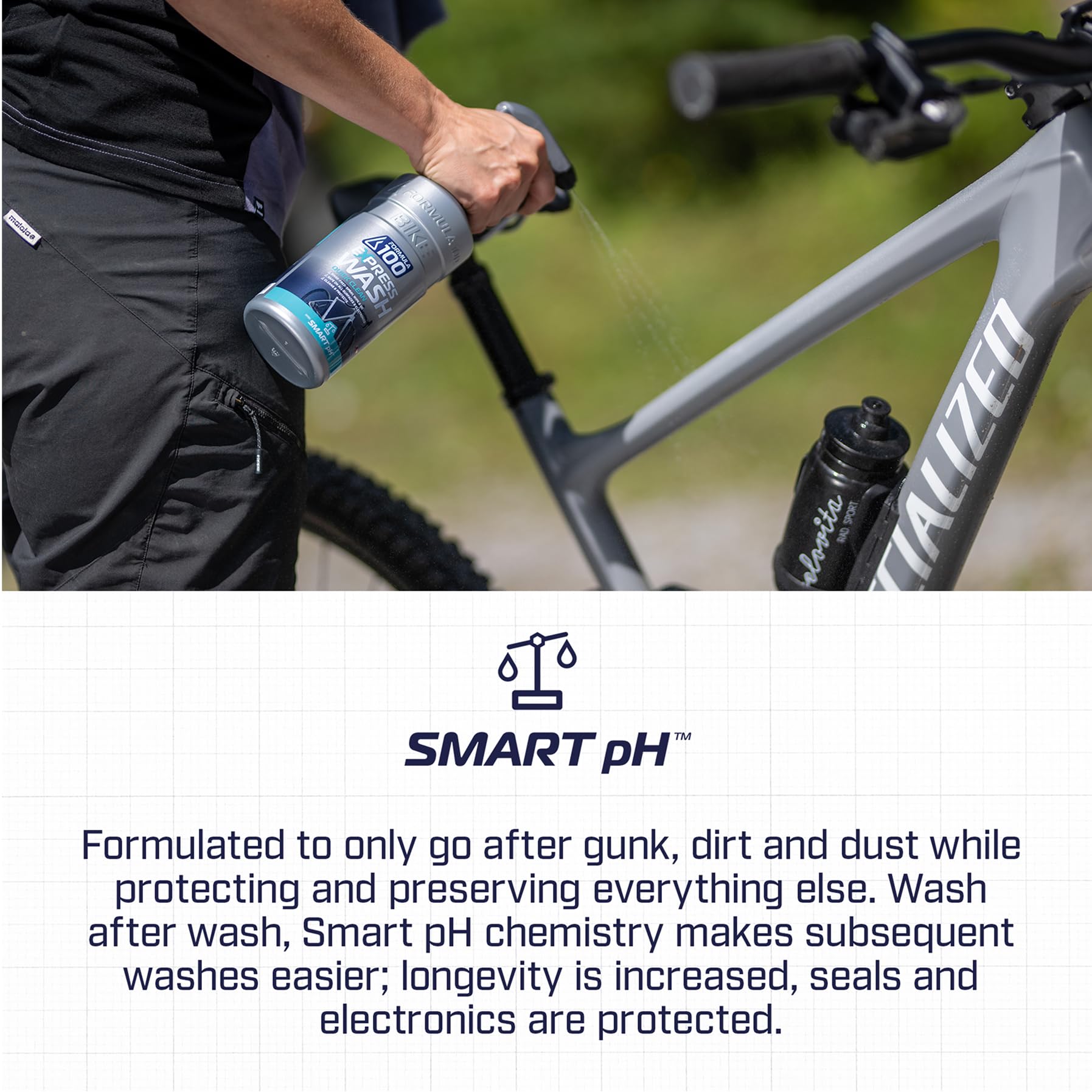 Quick Clean Express - Lavado de bicicletas - Limpieza sobre la marcha para bicicletas y bicicletas eléctricas - Suave, sin esfuerzo, protege y conserva el acabado
