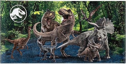 Jurassic World Family Reunion - Toalla de playa de algodón súper suave, 28 x 58 pulgadas
