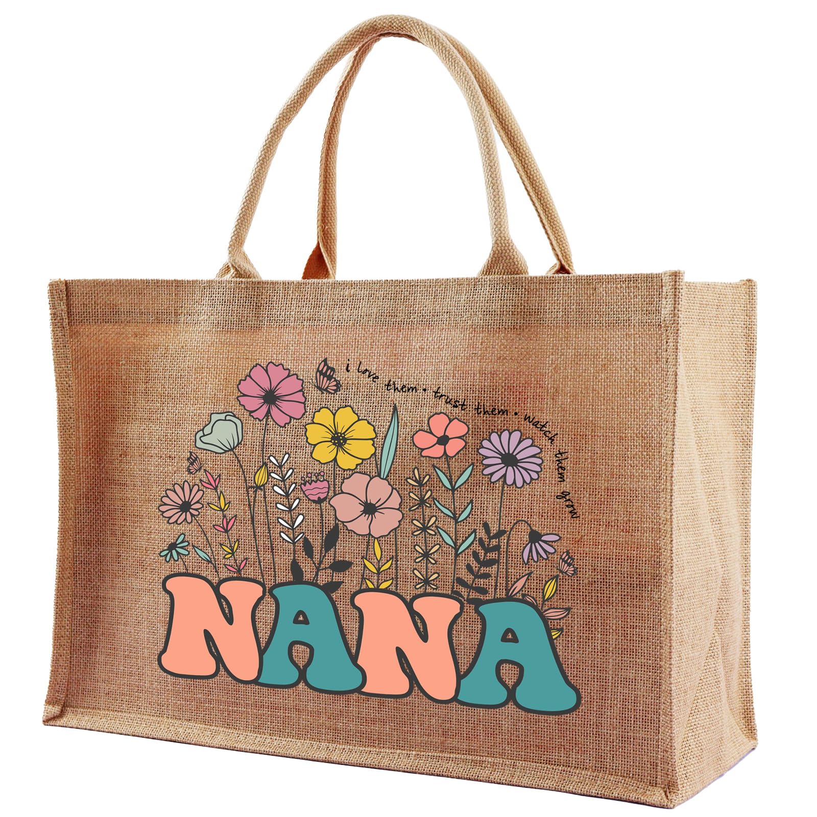 Qlvexkah Jute Tote Bags for Women, Appreciation Gifts for Teacher, Women, Mom for Christmas, New Year, Mothers Day