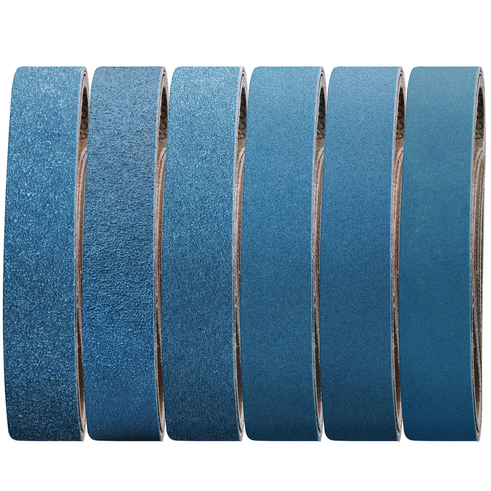 Bandas de Lija 50 X 686 mm, Bandas Abrasiva de Corindón de Circonio (Grano 40/60/80/120/240/400) ​​para Lijadora de Banda para Metal, Madera -10 Piezas