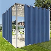 Vista 37 de OutdoorLines Cortinas impermeables para interiores y exteriores para patio – Panel de cortina de privacidad y bloqueo solar con ojales, resistente a