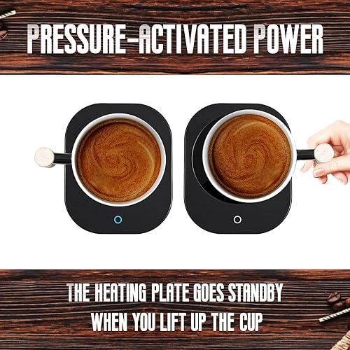 Miniatura 3 de Coffee Mug Warmer Set, Self Heating Temperature Control, 14oz with Lid