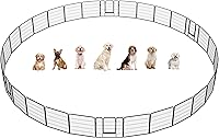 Vista 24 de Yaheetech Corralito para perros al aire libre, 32 pulgadas, 24 paneles, corral para perros para interiores, resistente, corral de ejercicio