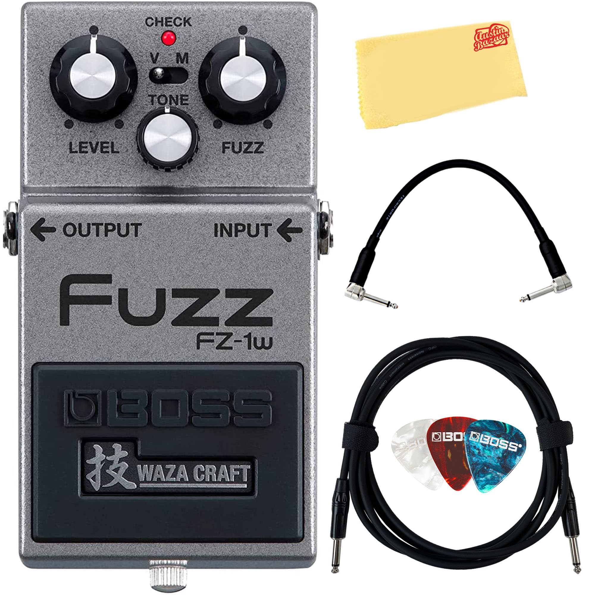 Amazon.com: Boss FZ-1W Waza Craft Fuzz Bundle with Instrument 
