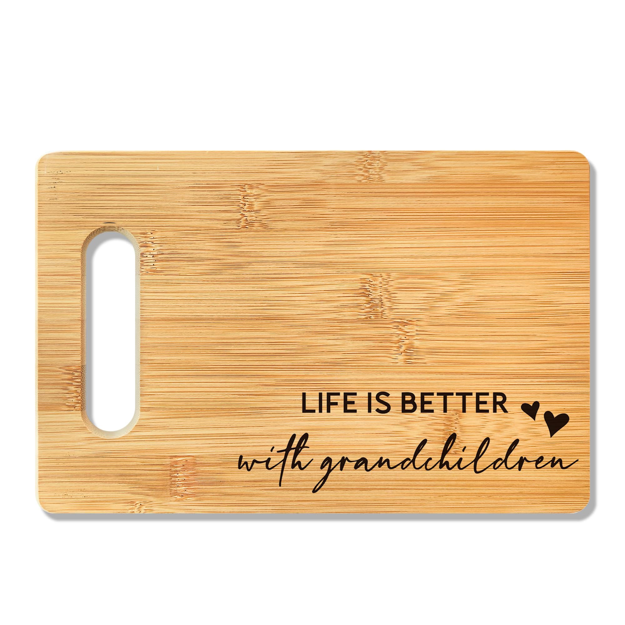 ANIANG Grandparents Gifts Cutting Board,Grandma Bamboo Cutting Board, Life Is Better with Grandchildren Decorative CuttingBoard Kitchen Decor,Birthday Christmas Gifts for Grandparents from Grandkids