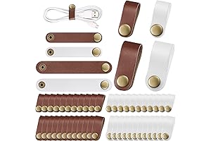 PU Leather Cable Straps Earbud Cord Organizer Handmade Cord Holder