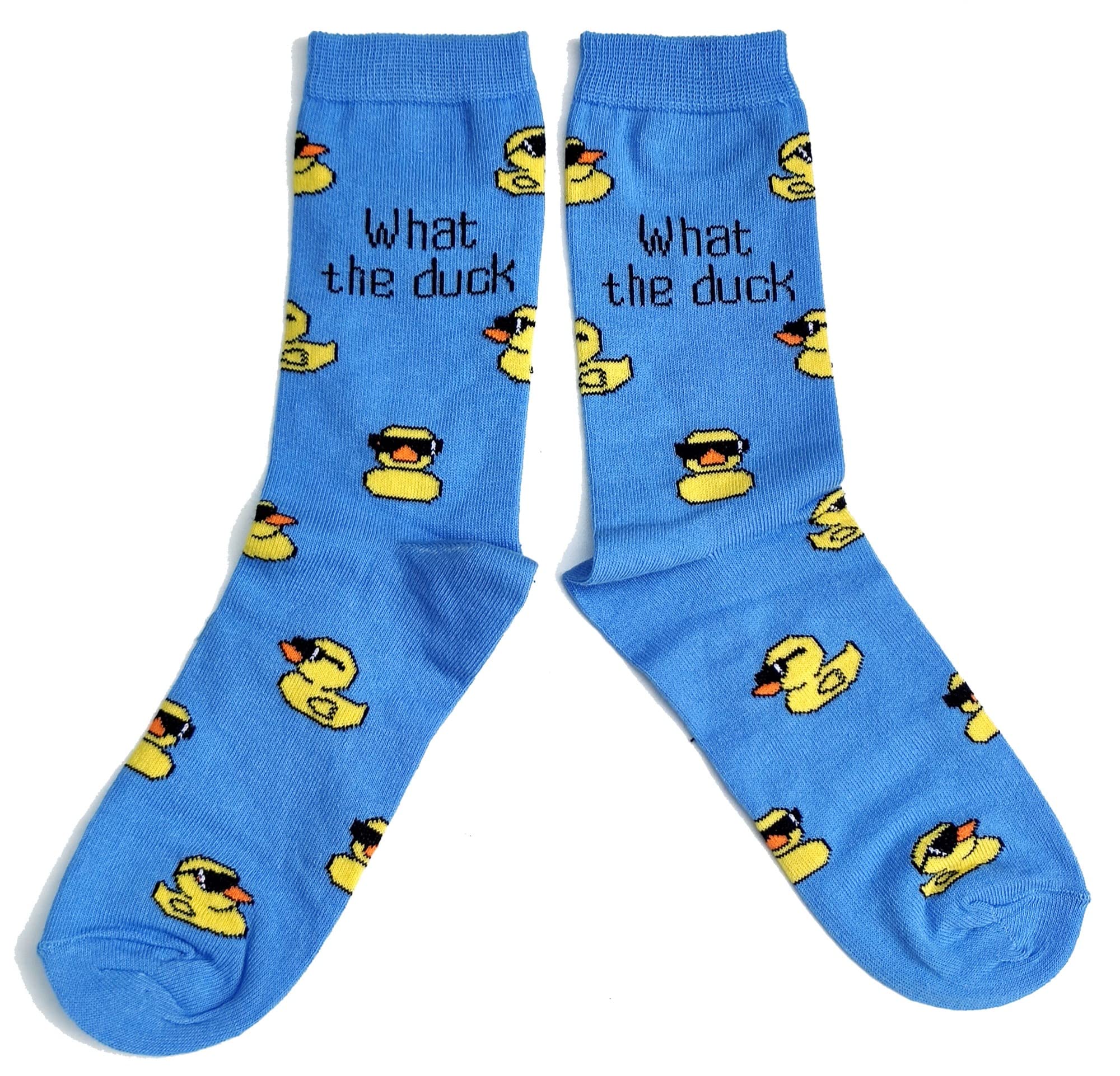 Ladies What The Duck In Sunglasses Word Pun Socks 4-8 UK / 37-42 Eur / 6-10 US