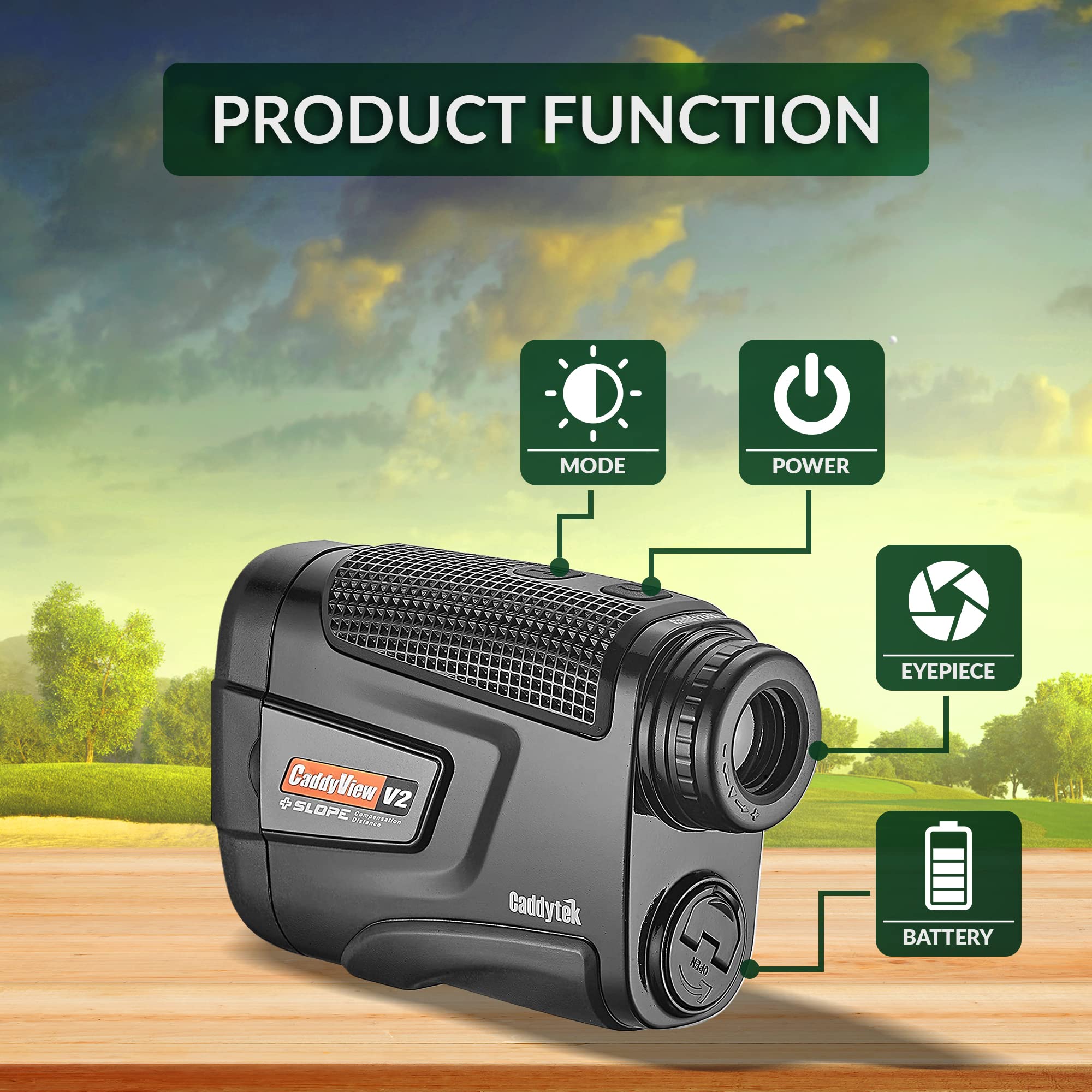 Amazon.co.jp: Caddytek CaddyView V2 スロープとピン検証機能付き