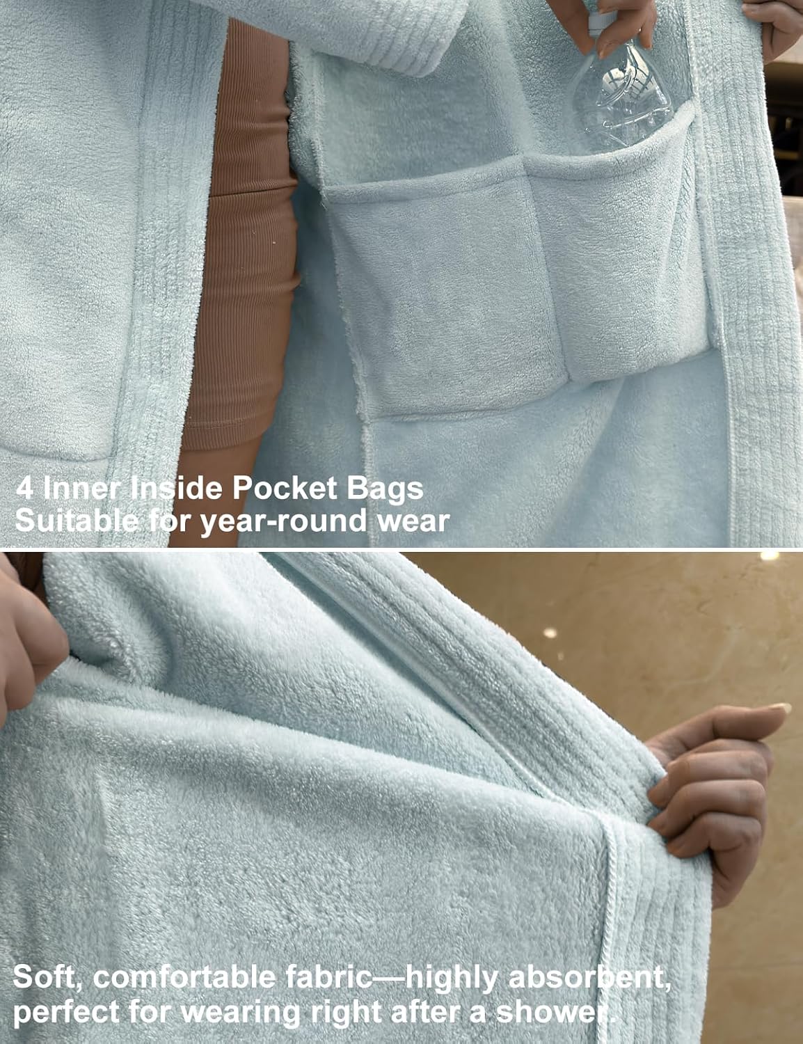 Post Surgery Mastectomy Robe Women with 4 Internal Drain Pockets , Breast Cancer Recovery Robe - Image 4