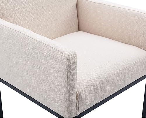 Miniatura 5 de VESCASA Linen Taburetes de bar de 31 pulgadas de alto con brazos, taburetes de bar tapizados con respaldo acolchado de 12.5 pulgadas de alto, sillas