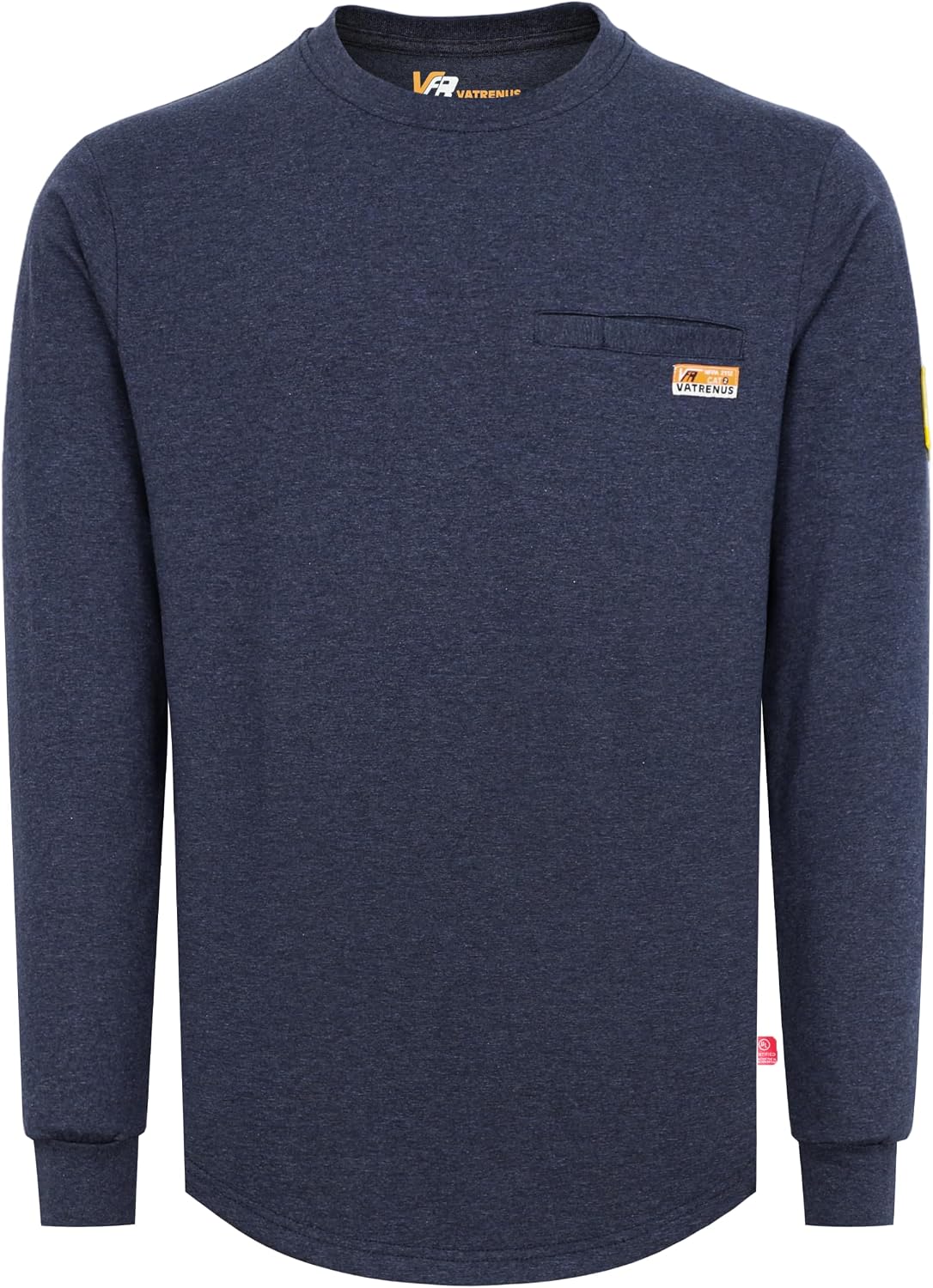 VATRENUS FR Shirts for Men 6oz Crew Neck Work Tees NFPA2112 CAT2 100%Cotton