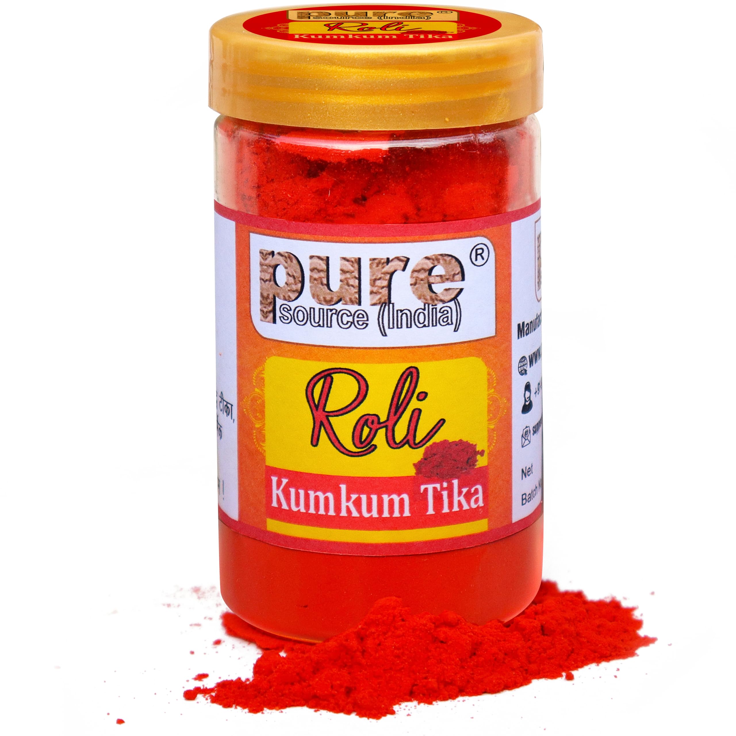 Pure Source India Red Roli – Traditional Kumkum for Festivals, Pooja & Rituals (100 GM)-image-25