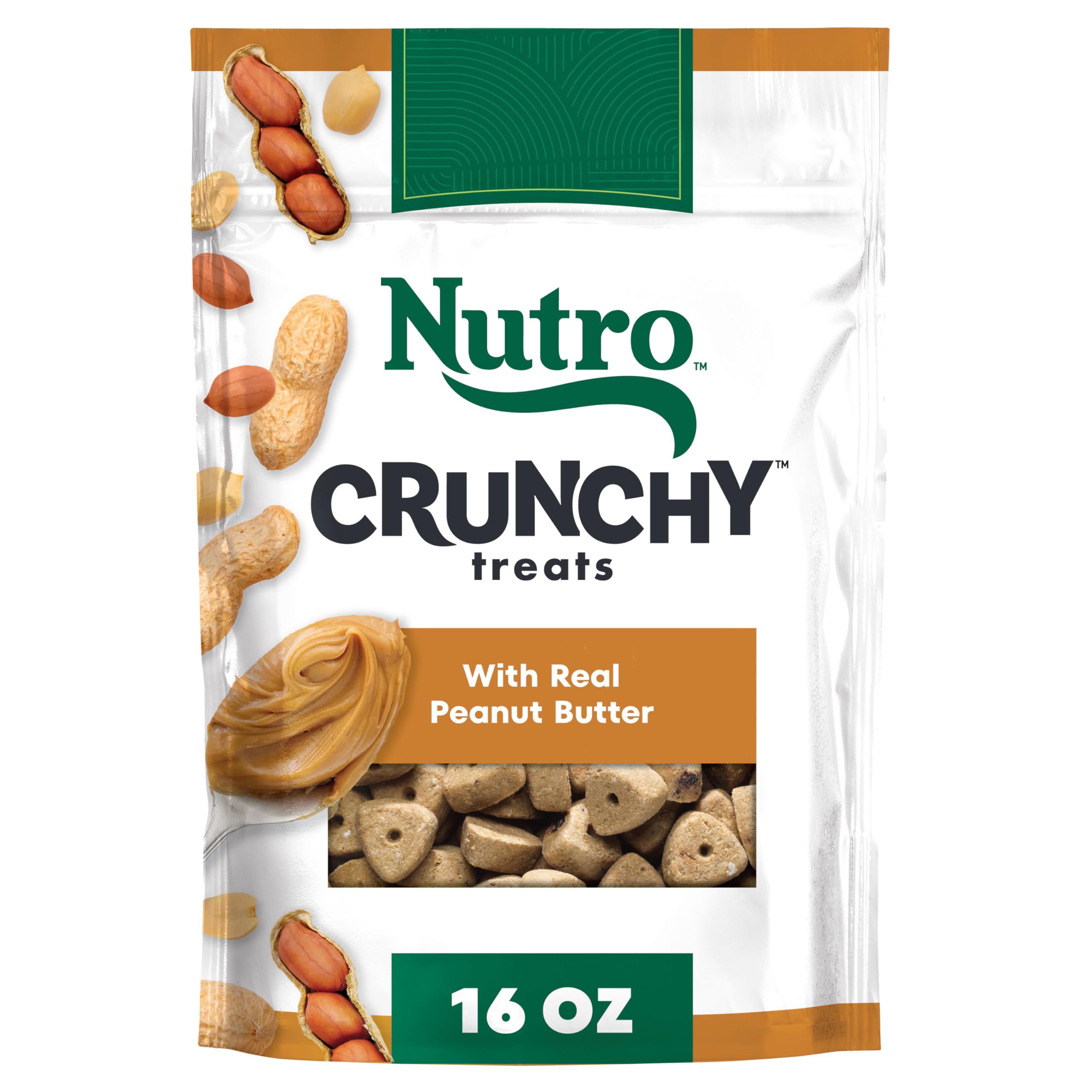NUTRO Crunchy Dog Treats with Real Peanut Butter, 16 oz. Bag