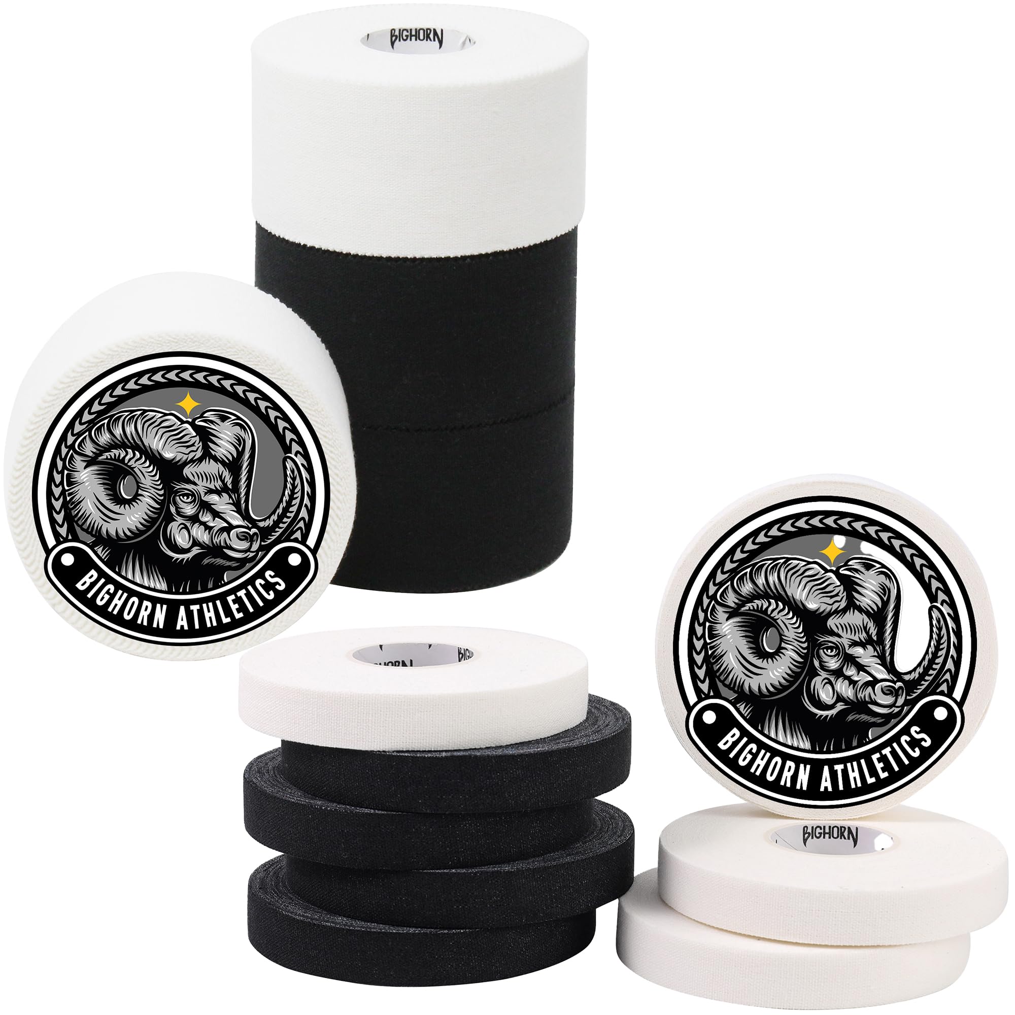 Bighorn Athletics Tape Bundle Jiu Jitsu Rock Climbing Boxing Sports Medical Tape 0 5 x 45 and 1