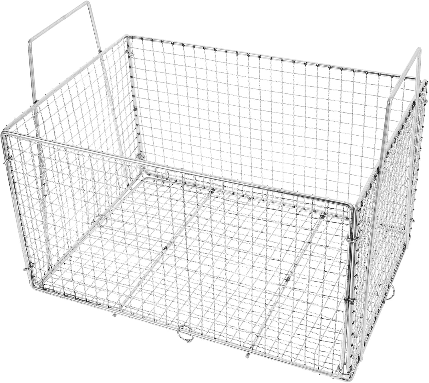 Foldable Stainless Steel Food Strainer Basket Small Oil Drain Fryer Basket Vegetable Washing Kitchen Gadget for Home Cooking