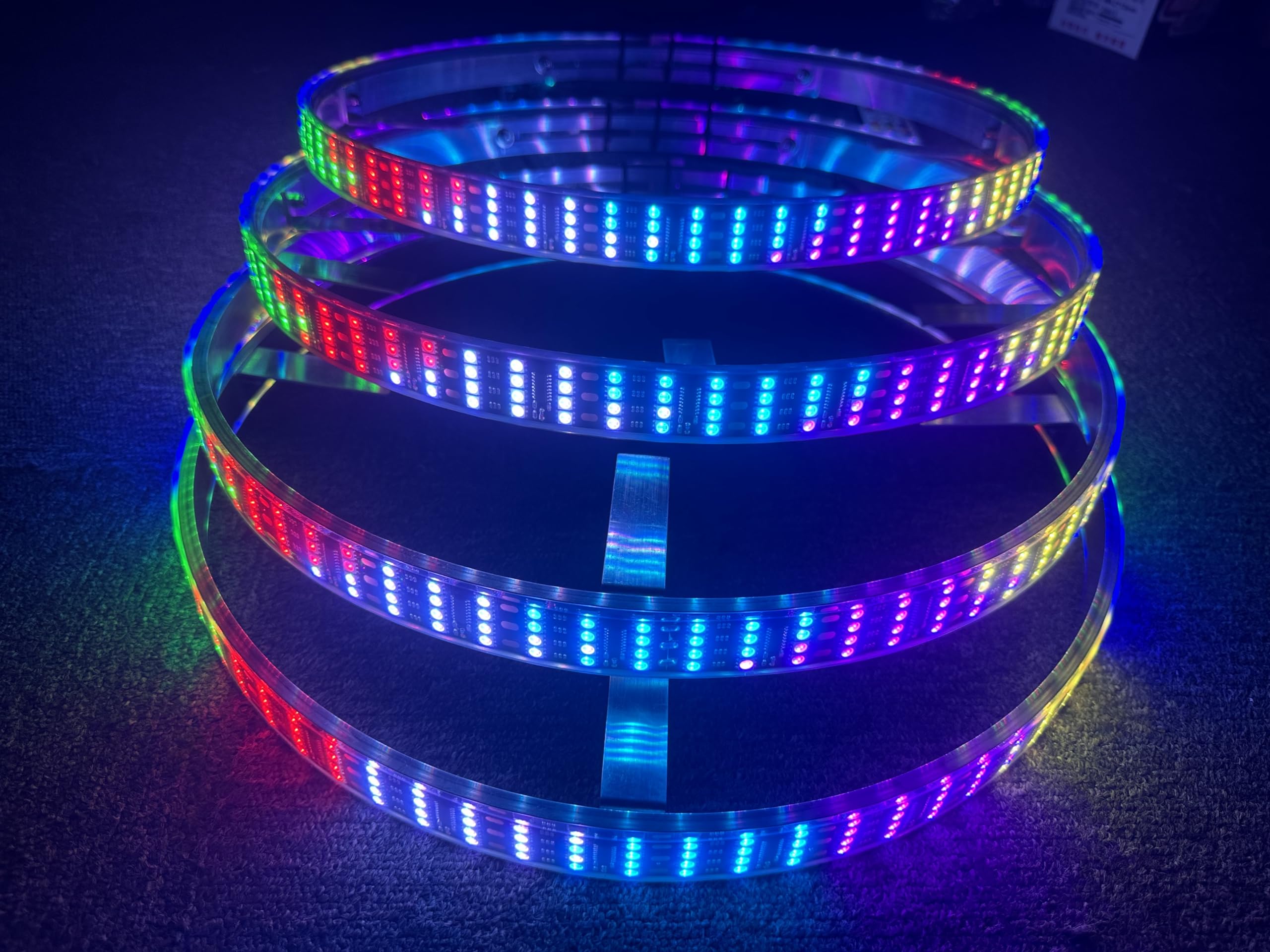 Sando Tech 17.5'' Quad Row High Intensity Dream Chase Led Wheel Lights Music Dancing Flow Rim Lights w/Turn Signal,Lock,Brake,Reverse,Relay Protect,on/Off Switch