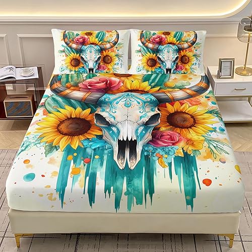 Miniatura 9 de AILONEN Sábana bajera ajustable con temática de gatos para niñas y niños, juego de sábanas individual XL de gato para adolescentes, sábanas de