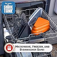 Vista 7 de PIZZA PACK The Perfect Reusable Pizza Storage Container with 5 Microwavable Serving Trays - BPA-Free Adjustable Pizza Slice Container to Organize &