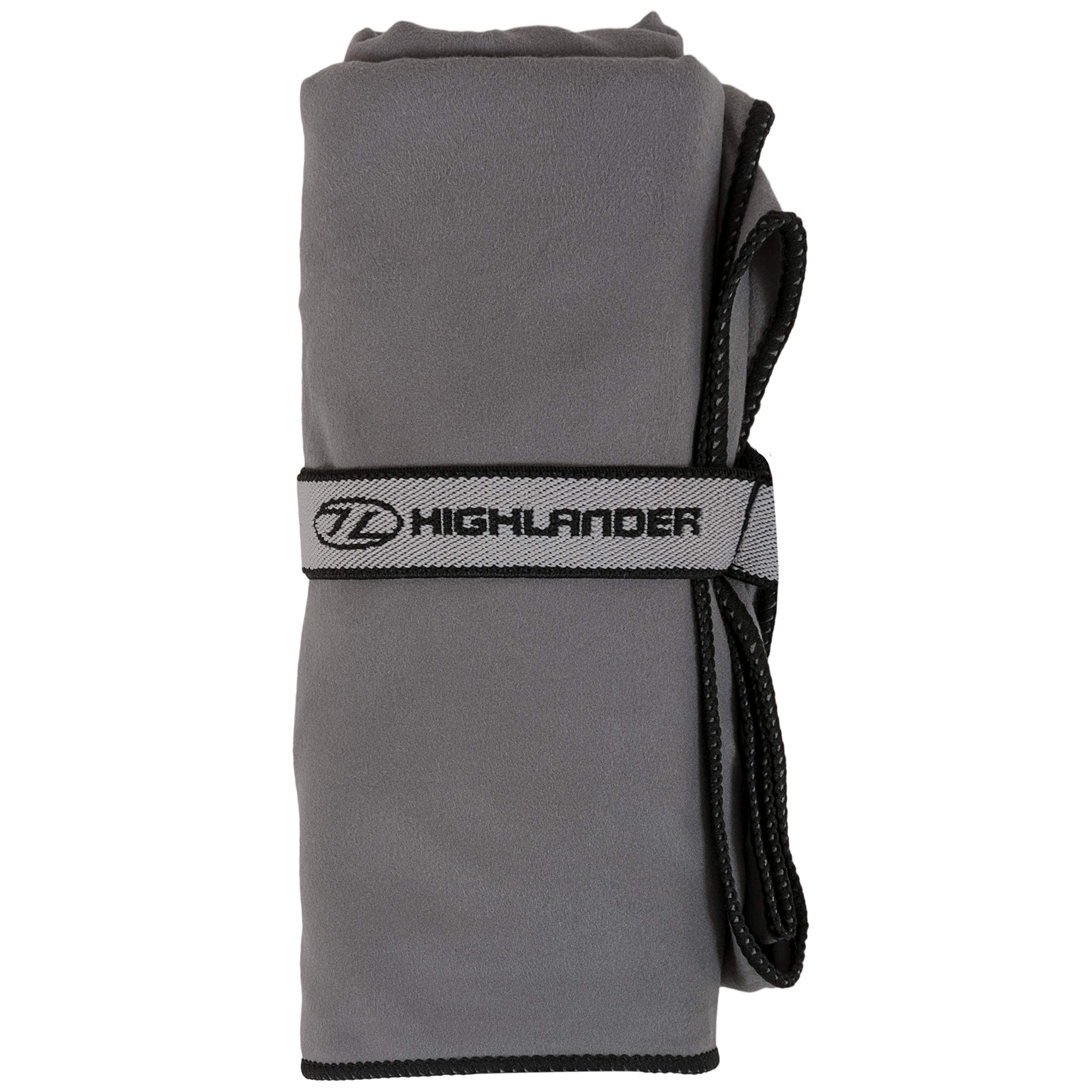 Highlander Schnelltrocknendes Mikrofasertuch mit Tragetasche große Auswahl an ultraweichen und saugfähigen Handtüchern, die Sich ideal für Camping, Schwimmen, Wandern, Sport und Urlaub eignen