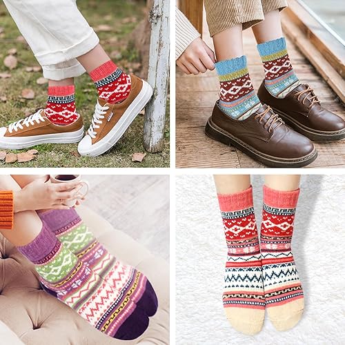 Miniatura 5 de MORECOO Calcetines de invierno para mujer, calcetines de lana suave y cálidos, calcetines de regalo para mujer, regalos de Navidad, calcetines