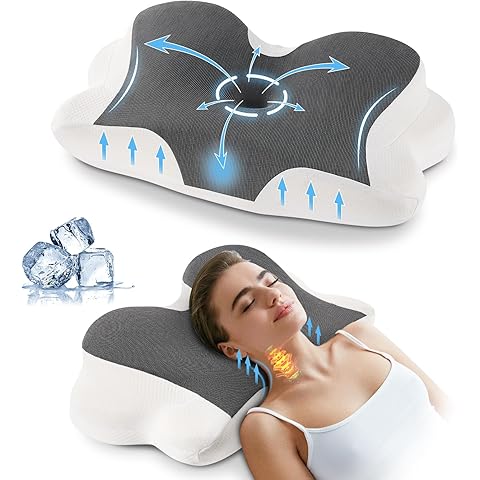 Cervical Pillow for Neck Pain Relief with Memory Foam Pillows,Ergonomic Neck Pillow...