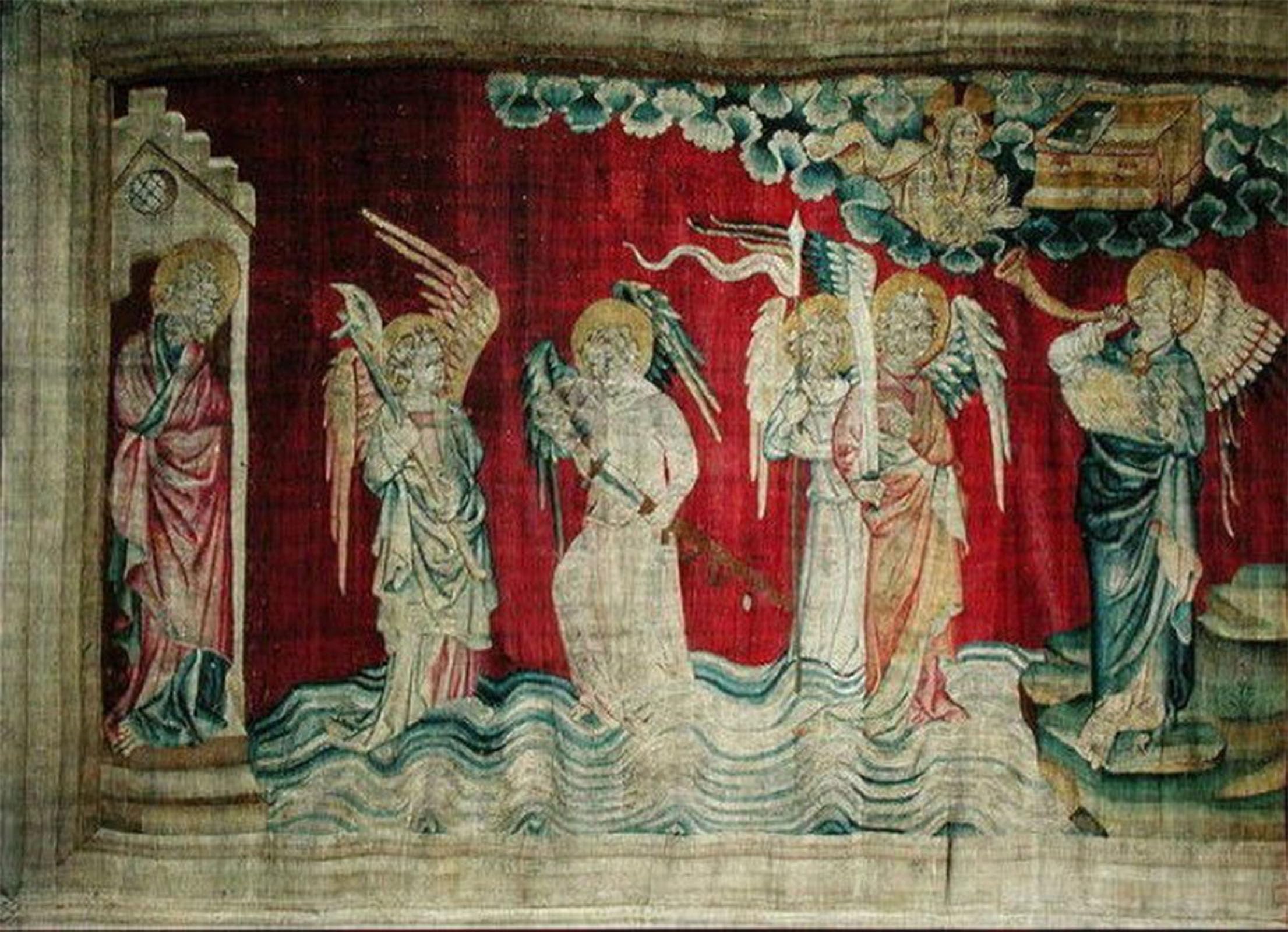 POSTERIIk Vintage Print Pop Art Landscape Artwork the Sixth Trumpet and the Angels of the Euphrates by Nicolas Bataille Art Prints for Office Home Decor 60x90cm