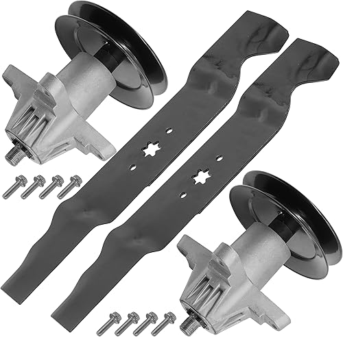 Miniatura 4 de Caltric Husillo y cuchilla compatibles con Cub Cadet RZT-L54 KH RZT-L54 KW RZT-S54 54" ZT Cortacésped Juego de 2