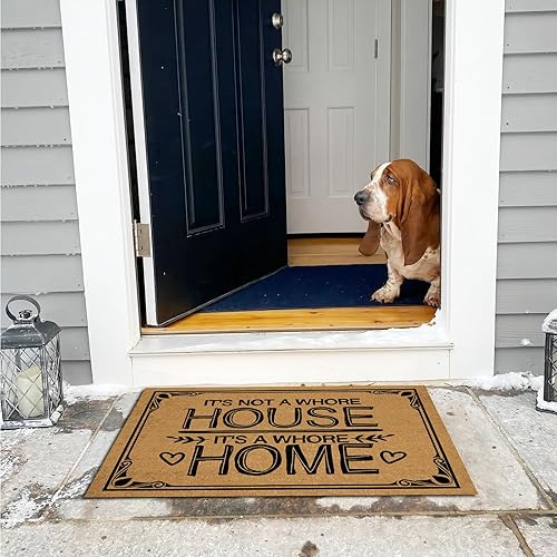 Miniatura 5 de Tapetes finos para puerta interior, no es una casa de puta, es un hogar de puta, divertidos tapetes para entrada al aire libre y hogar, 30 x 18