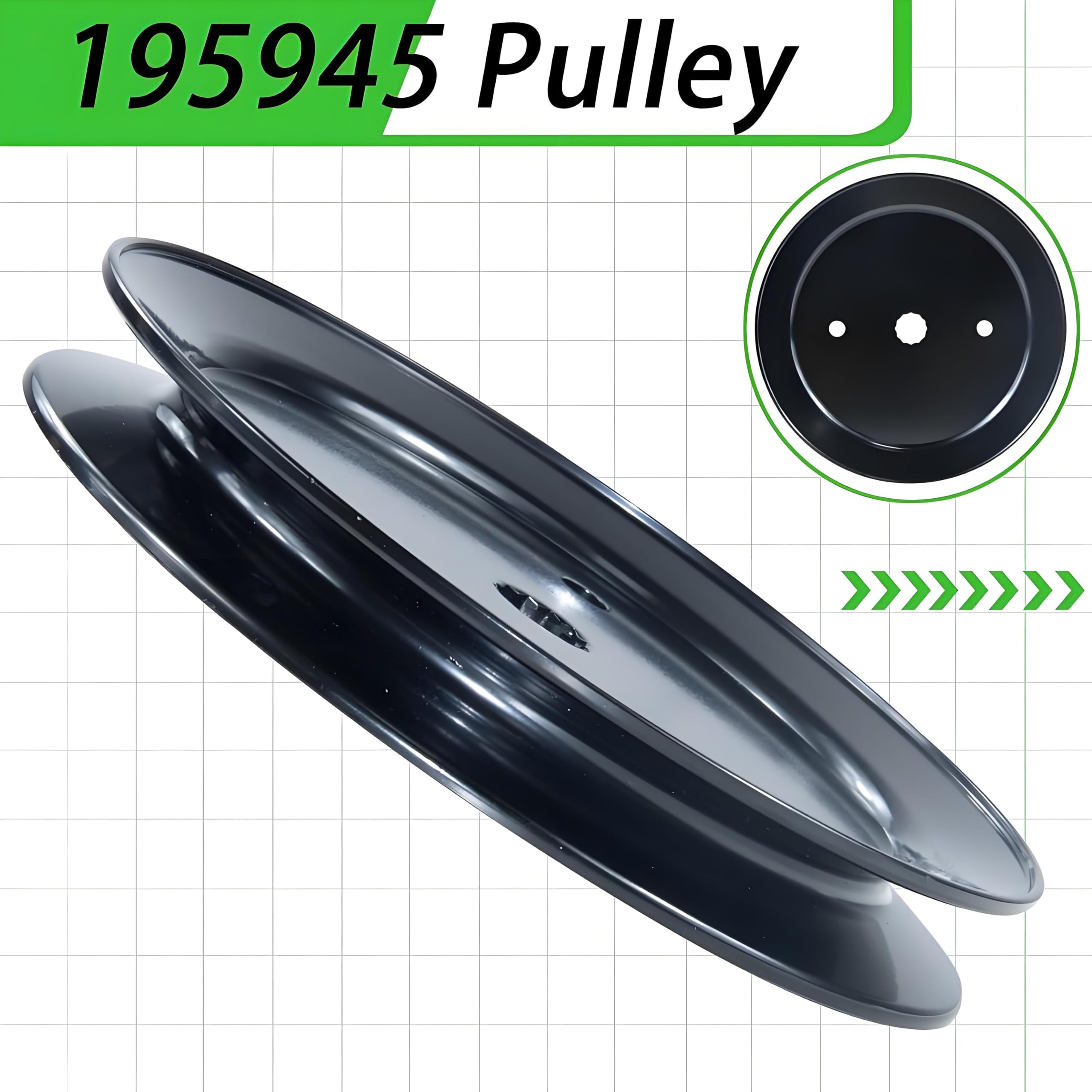 195945 Antriebsumlenkrolle Compatible for Craftsman 532195945 - Compatible for Craftsman 197473, 532197473, 195945, 21546446 - Compatible for Husqvarna YTH22V46 YTH18542 Traktoren