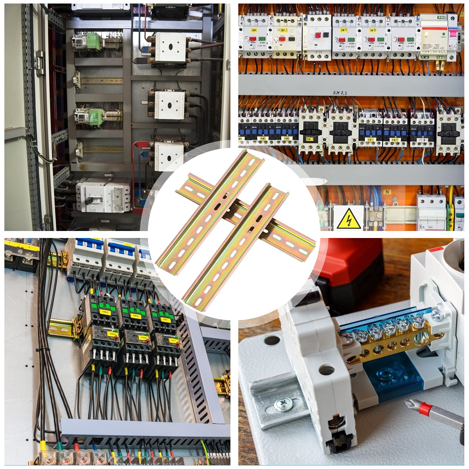 6 Guide DIN In Metallo | 200x35x7.5mm | Per Interruttori E Apparecchi Elettrici | Scanalatura A U - Foto 10
