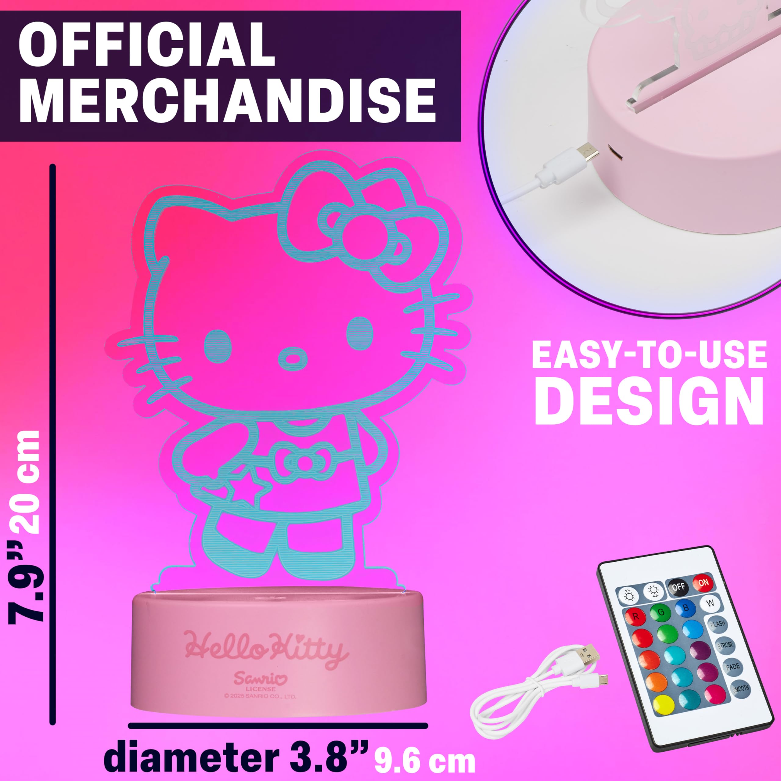 Amazon.co.jp: Get Trend ハローキティ LED アクリルナイトライト 16色