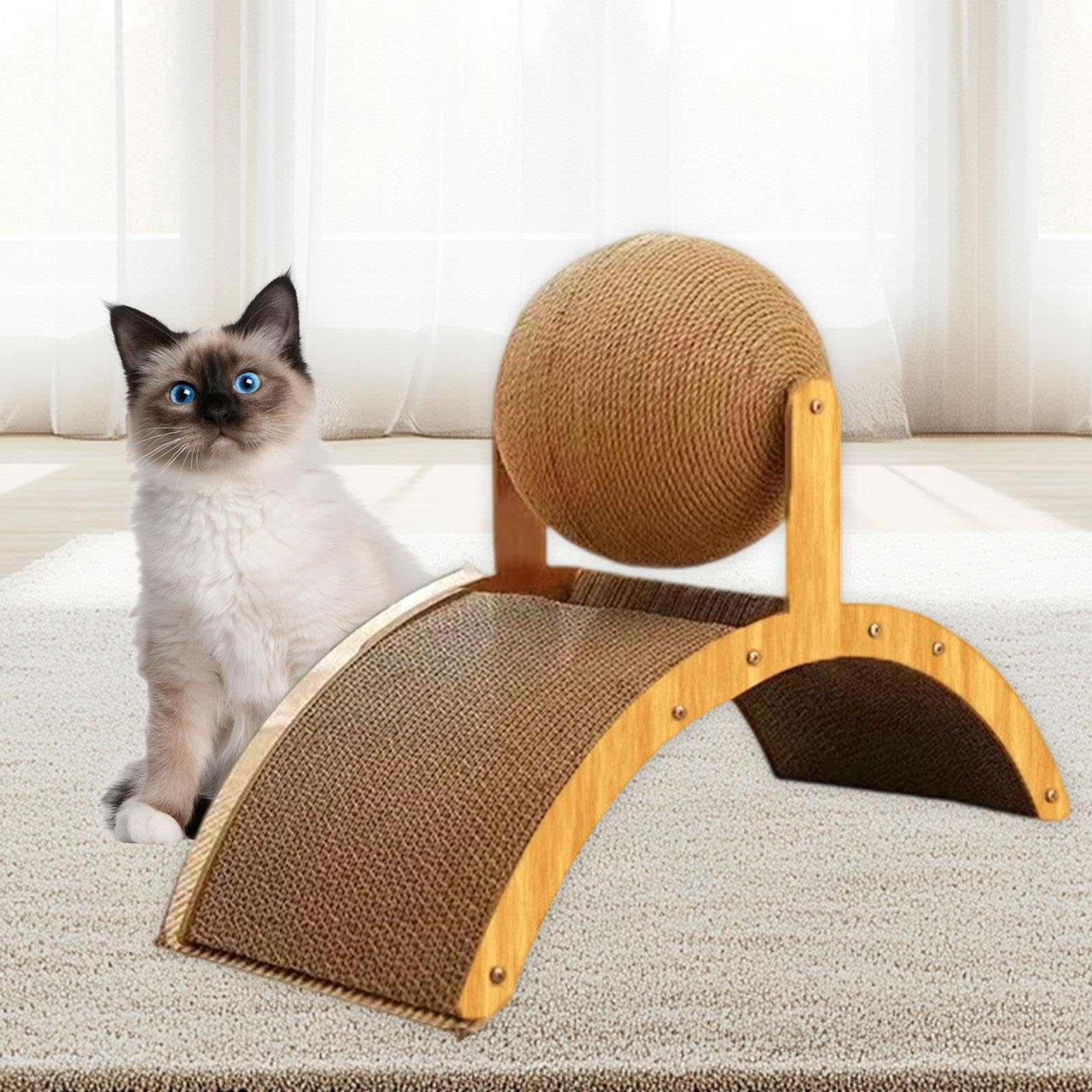 Kaninchen Kratzspielzeug, Interaktives Katzenkratzbrett, Kaninchen Kratzball