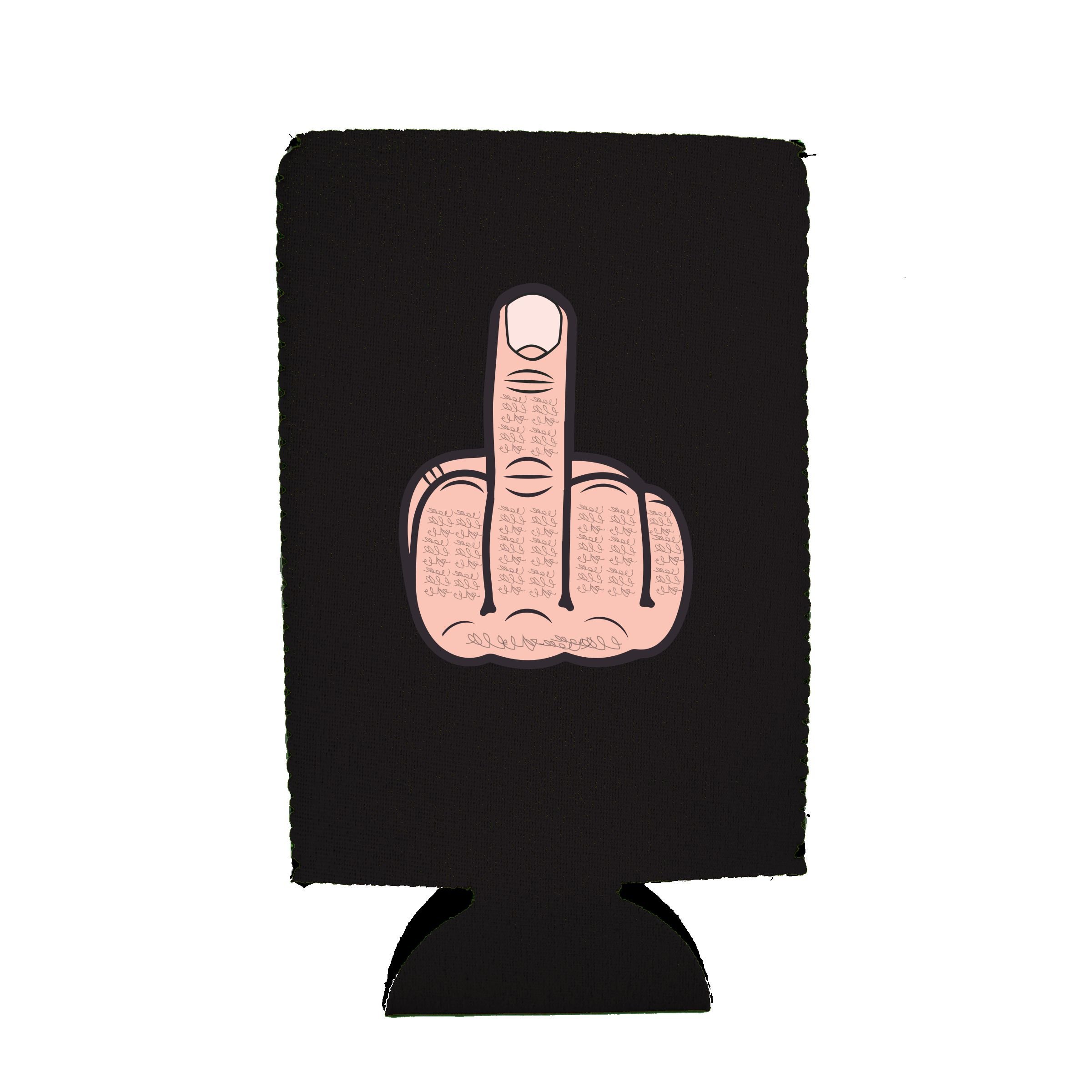 Middle Finger Slim Can Coolie - Neoprene Can Holder For 12oz Slim Cans & Beer Bottles