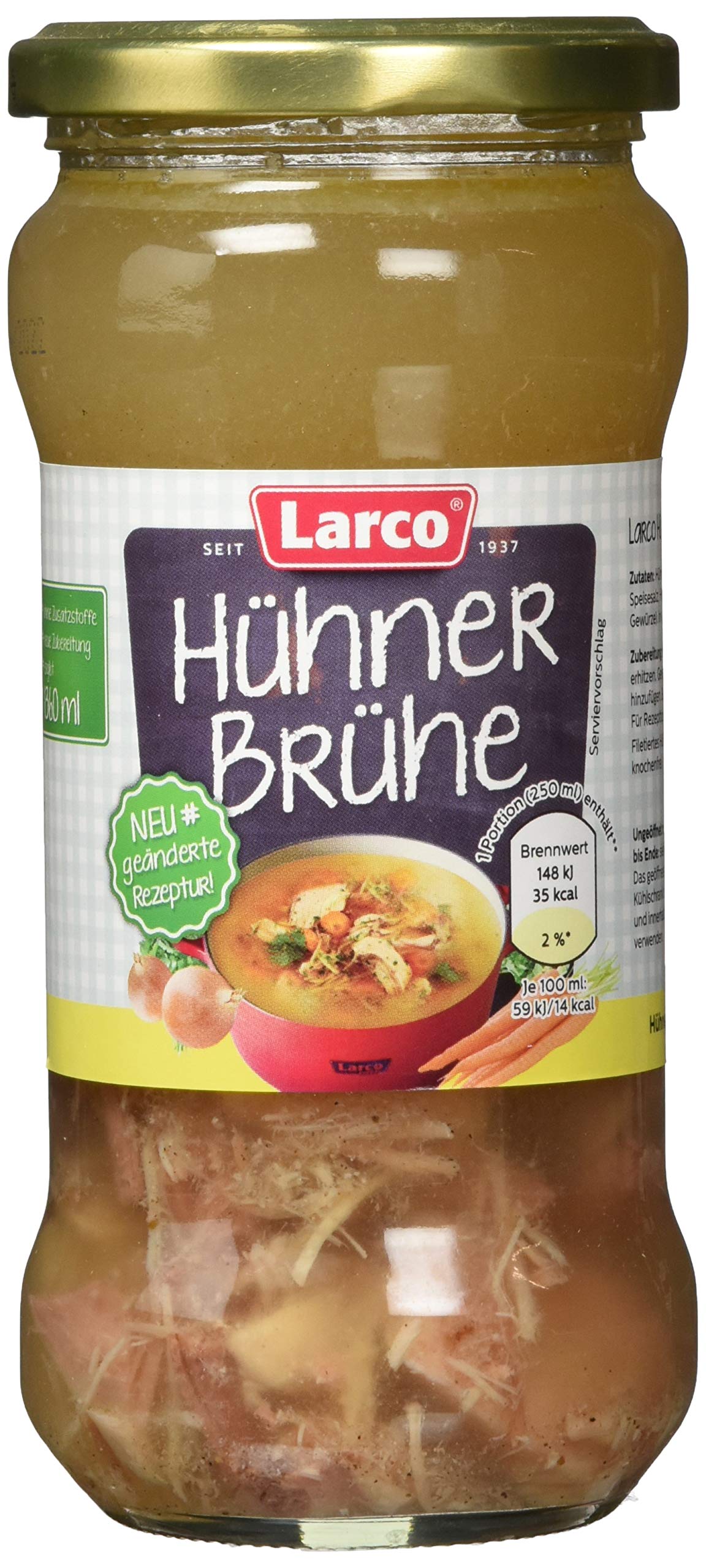 Larco Hühnerbrühe Glas, 340ml