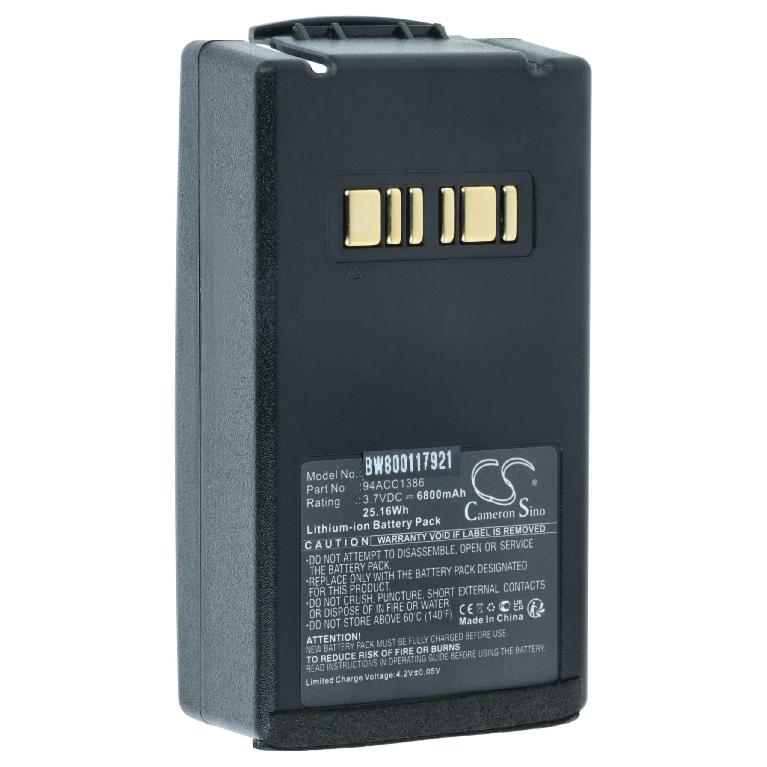 vhbw 5X Akku Ersatz für Datalogic 94ACC1386 | BT-26, BT-10 für Barcodescanner POS (6800 mAh, 3,7 V, Li-Ion)