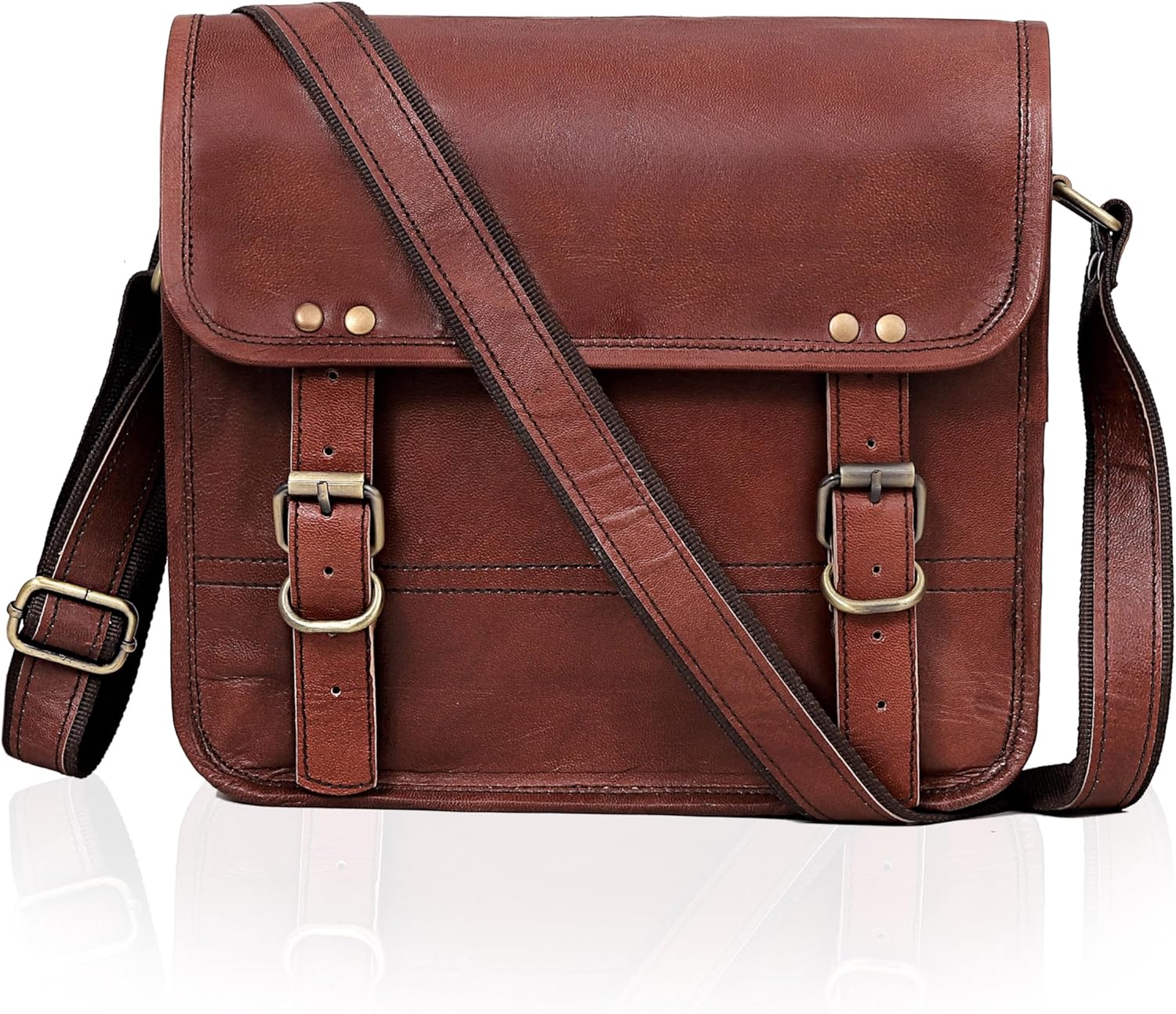 cuero Genuine Leather iPad/Tablet Bag Messenger Bag Small Briefcase CrossBody Shoulder Bag for Men and Women - Image 4