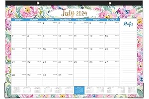 18 Month Desk Calendar 2024-2025