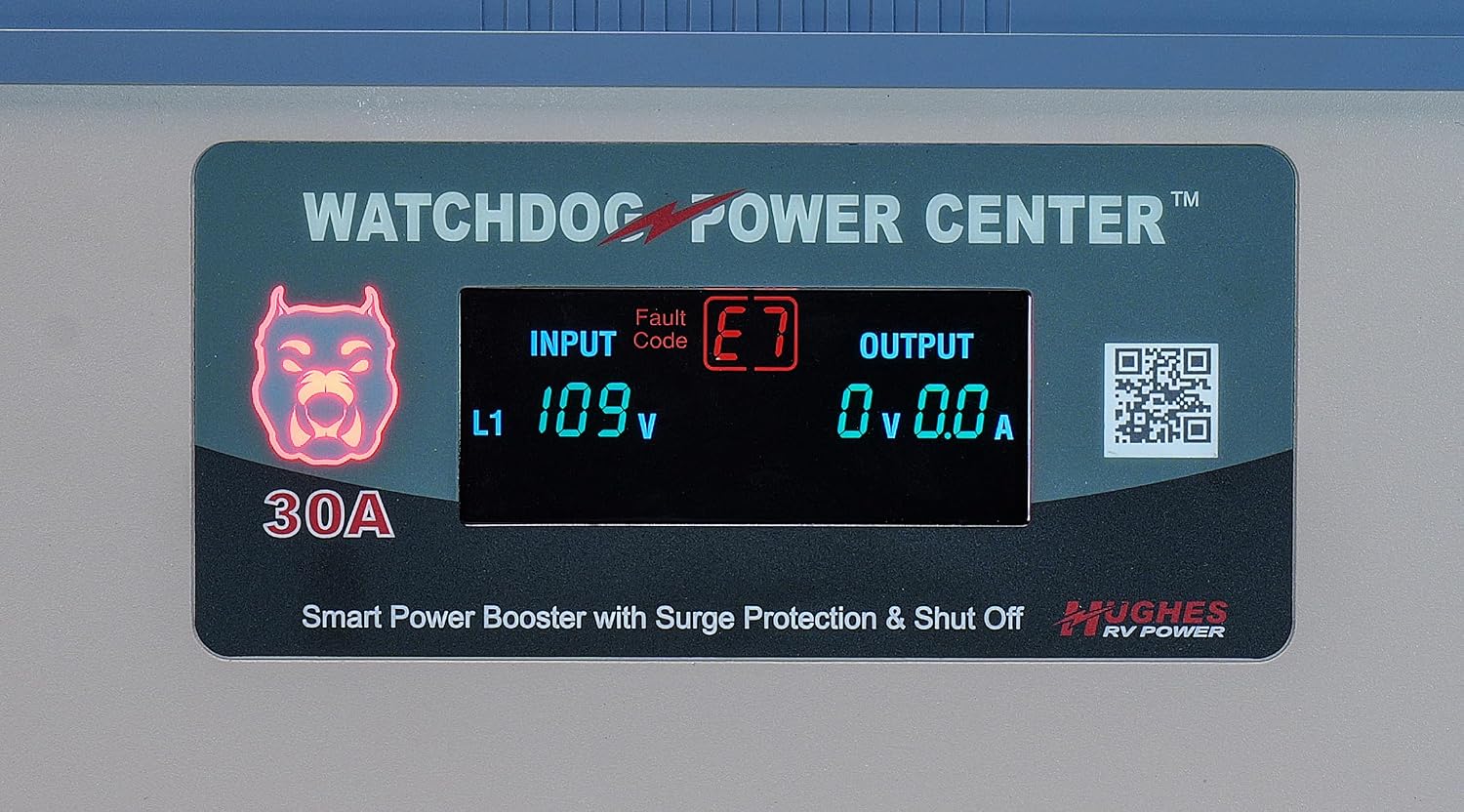 Power Watchdog WPC30A, Watchdog Power Center - Voltage Booster & Surge Protector with EPO Shut Off, Bluetooth & WiFi, and LCD Display - 30 Amp