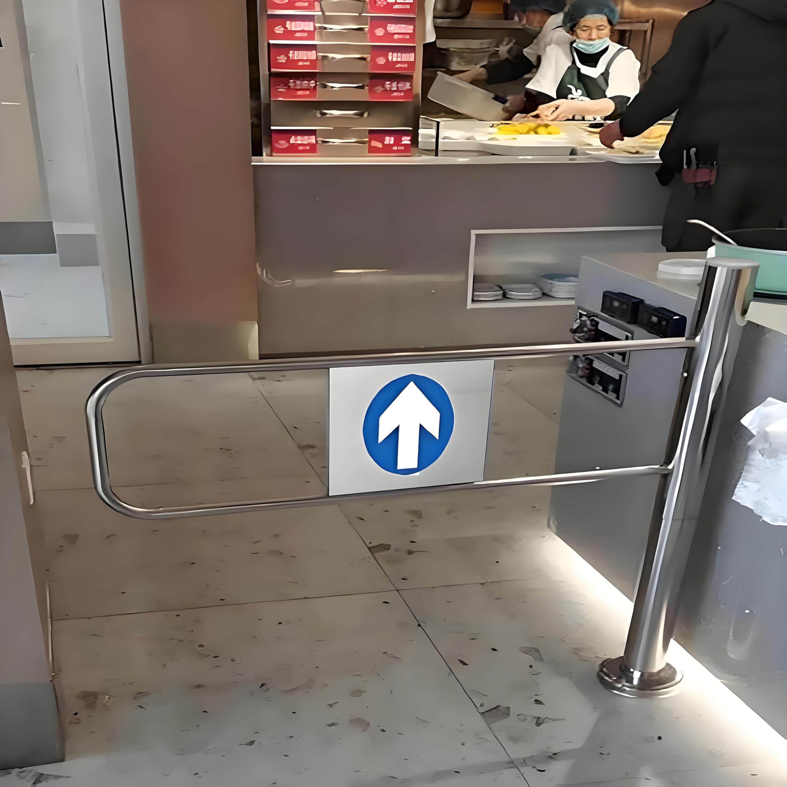 Portillon piéton automatique en métal pour sécuriser les bibliothèques