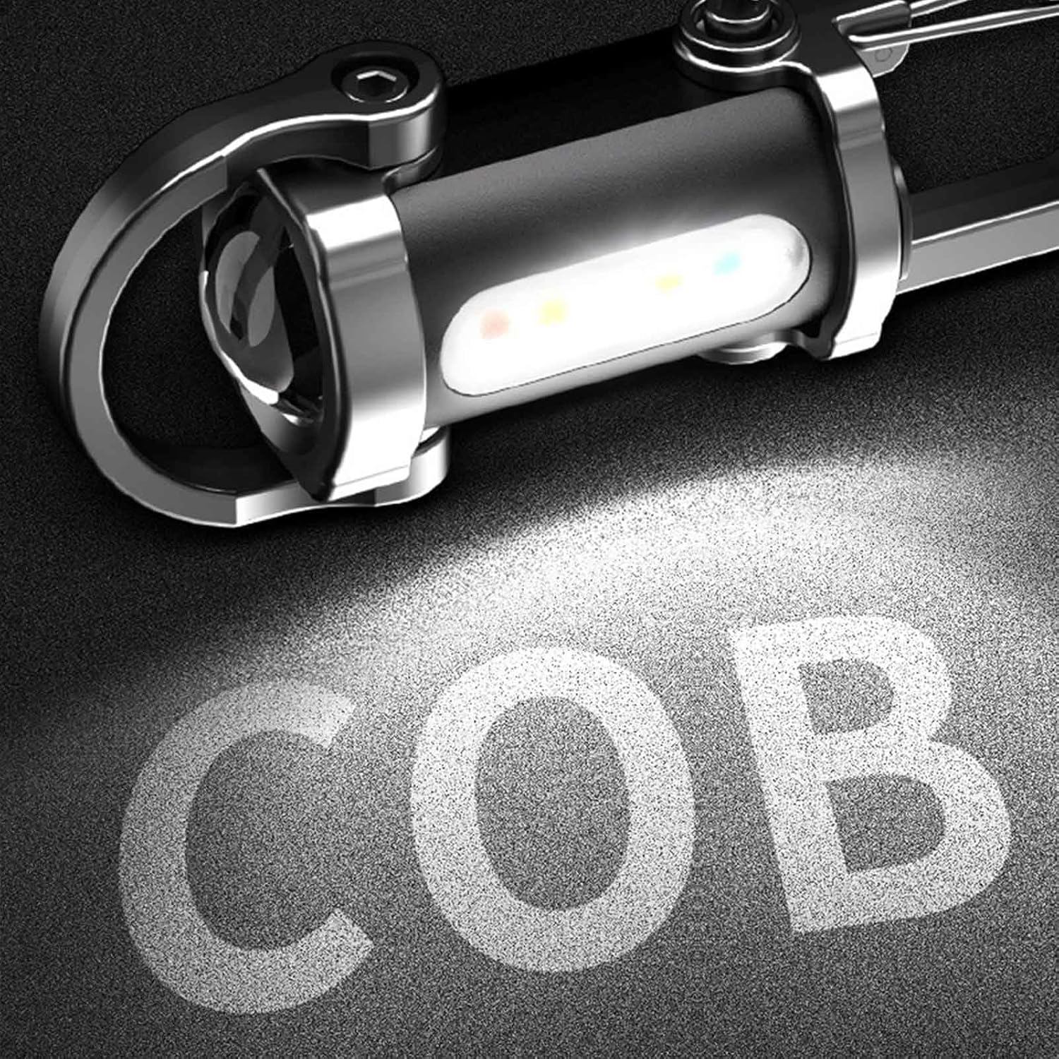 2 Pack Rechargeable Keychain Flashlights, EDC Mini Keychain Flashlight 6 Light Modes Waterproof, Compact Pocket COB Light for Night Working, Running, Walking, Camping, Fishing, Hiking