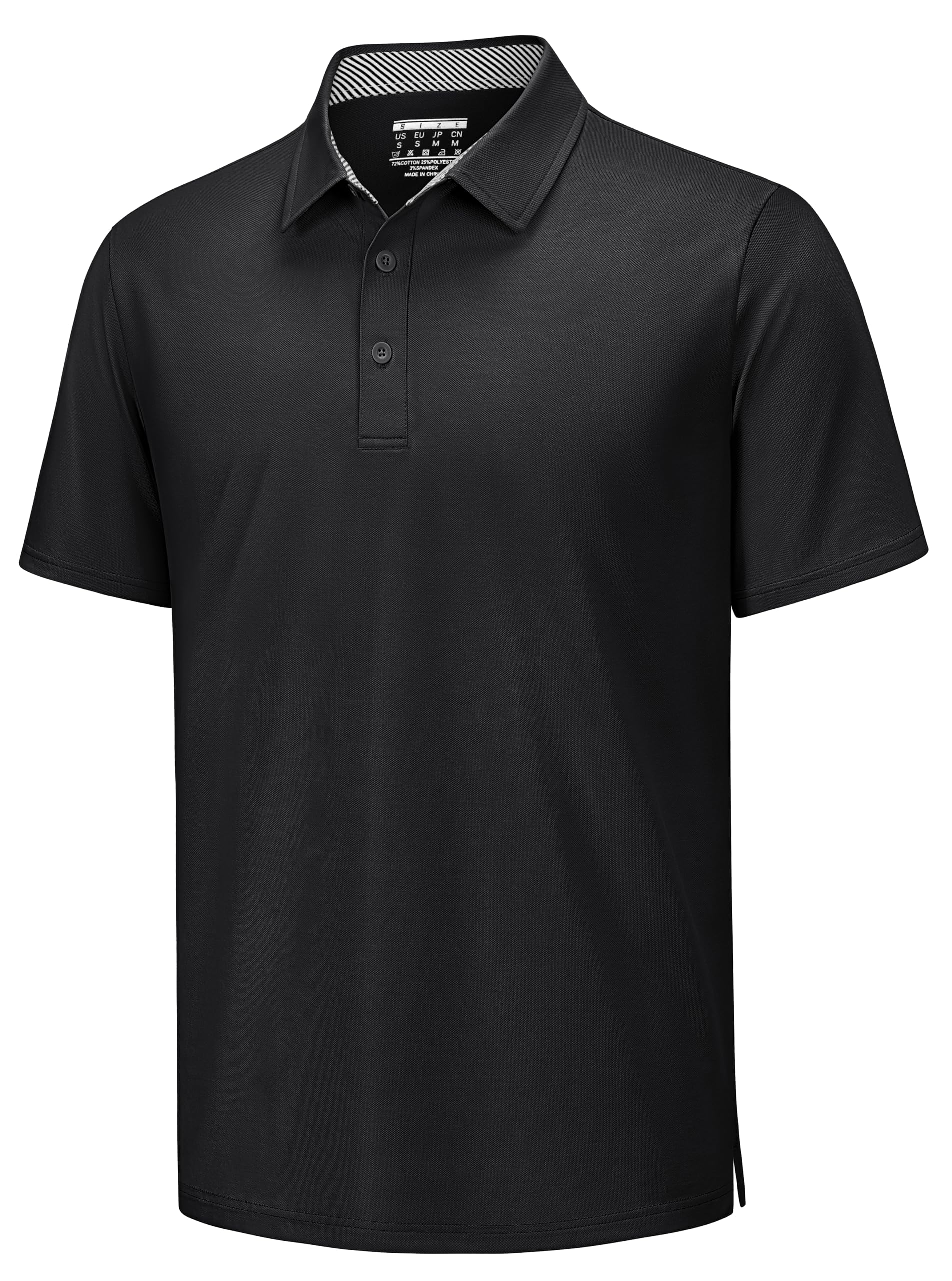 TACVASEN Herren Poloshirt Kurzarm Atmungsaktives Baumwolle Polo Shirt Knopfleiste Sommer Golf T-Shirt Freizeit Polohemd