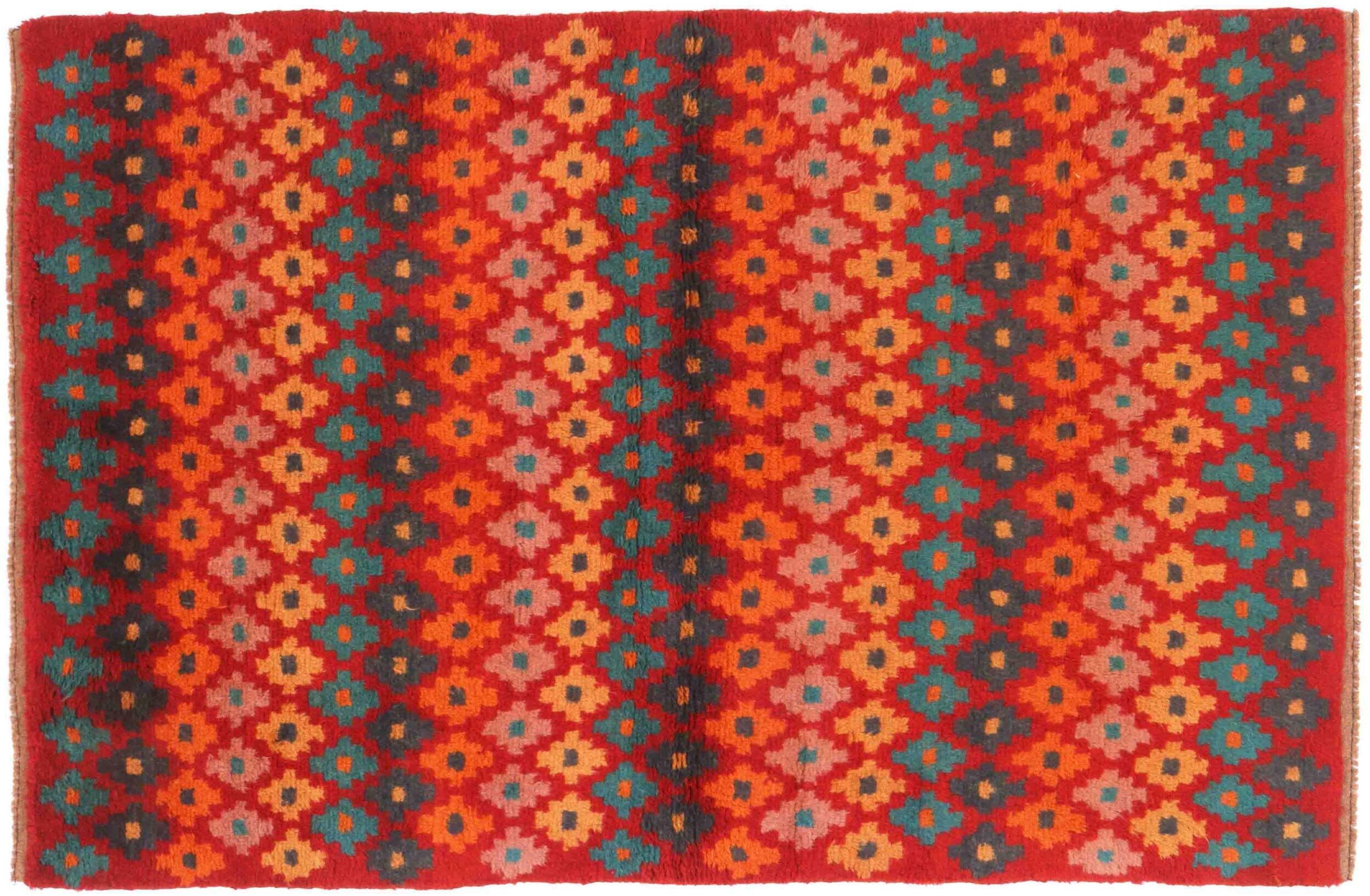 Tapis Gabbeh noué à la main 110x170 cm, une pièce unique d'artisanat