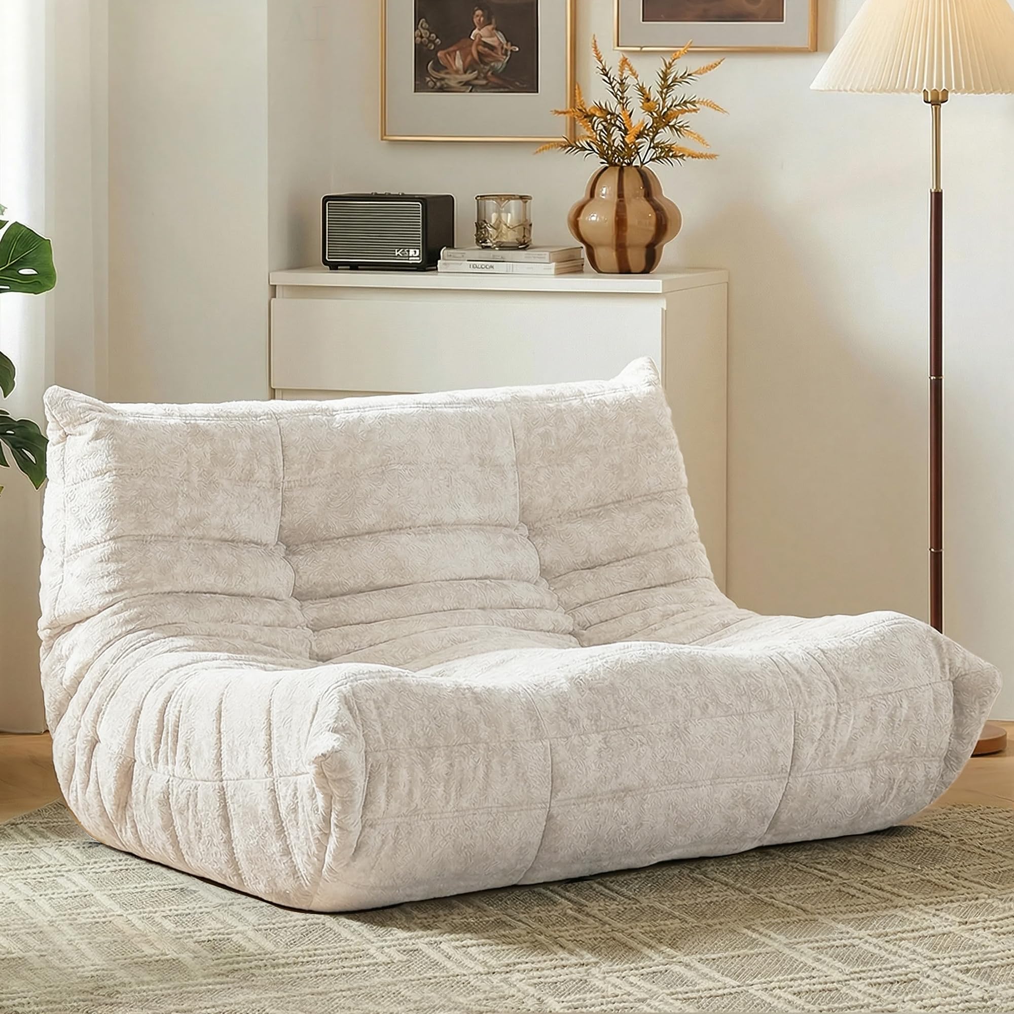 HABUTWAY Giant Bean Bag Chairs Loveseat for Adults