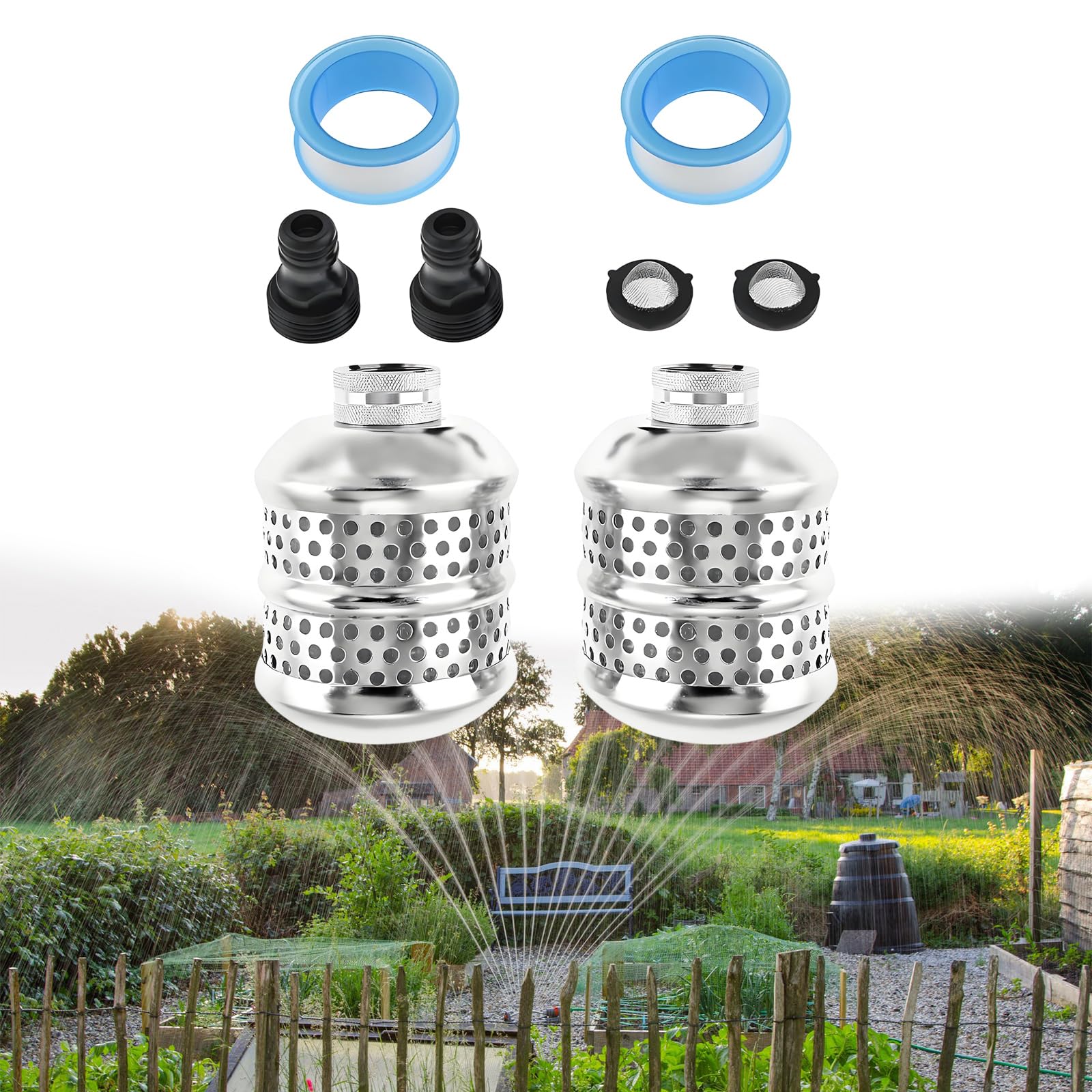PANGBOER Filtro per l ' Acqua in Alluminio Adatto per l ' irrigazione con irrigatore per orto da Giardino necessita Filtro da Giardino in Alluminio