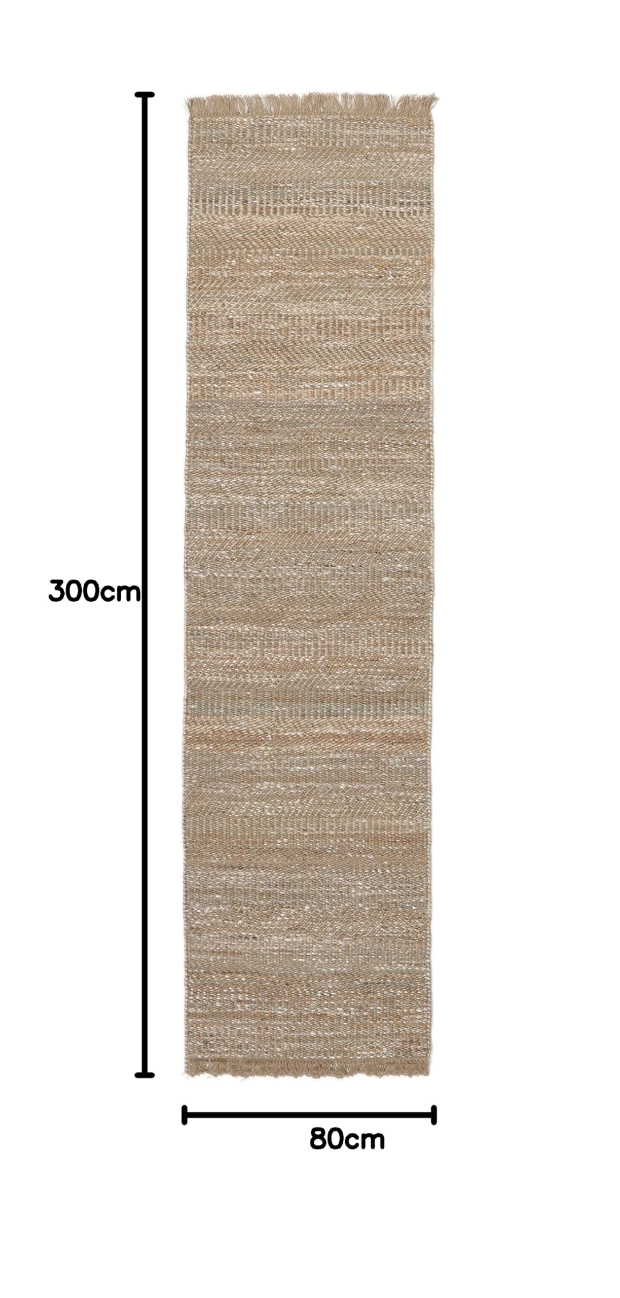 RugVista Sahara Jute Tapis, 80 x 300 cm, Marron