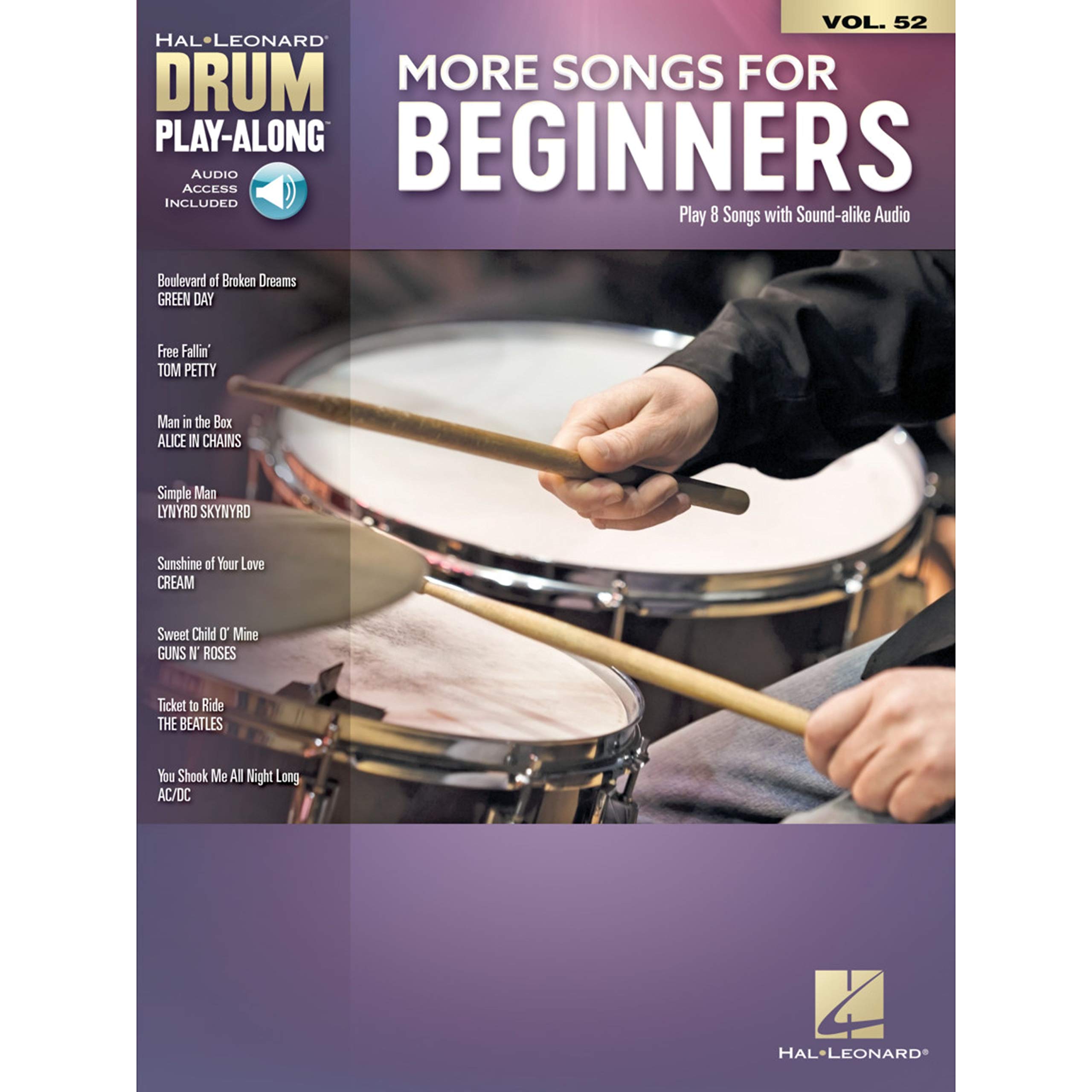 More Songs for Beginners: Drum Play-Along Volume 52 (Hal Leonard Drum Play-Along, 52)