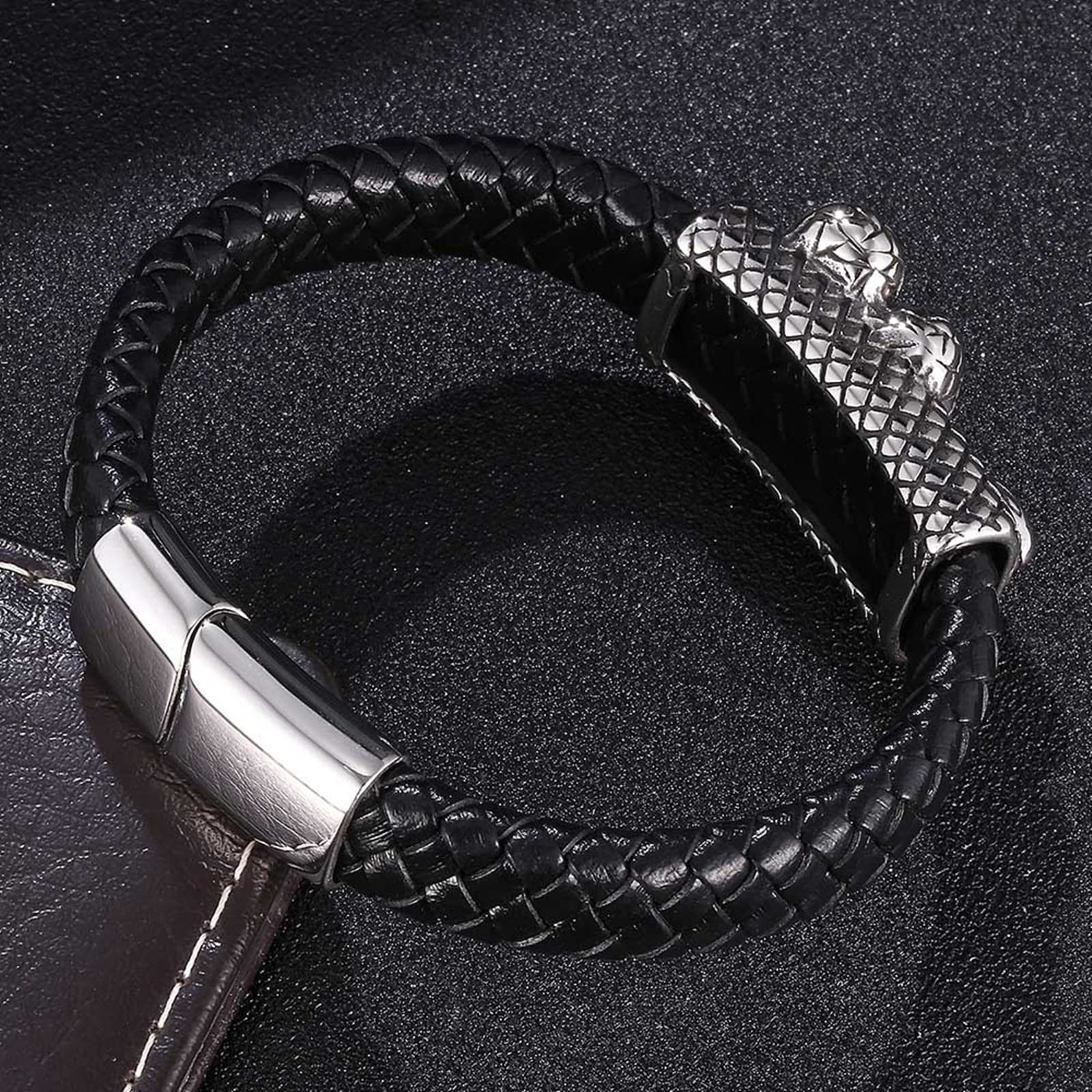 Pulseras Infantiles, Pulsera, Pulsera Hombre 2 Capas, Pulsera Acero Inoxidable con Cierre Magnético, Regalos Hombre