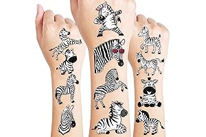 Zebras Galore Temporary Tattoo Assortment