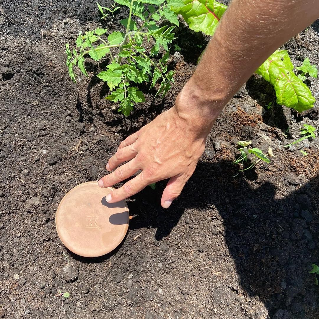 Pack de 3 poteries d'irrigation 5L pour jardins | Olla Artisanal Fait-Main 100% céramique| Diffuseur d'eau Autonome | Irrigation Lente | Facile, résistant et Efficace | Non émaillé Céramique